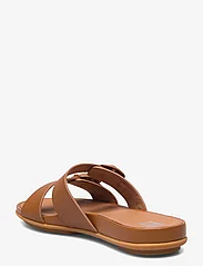 FitFlop - GRACIE RUBBER-BUCKLE TWO-BAR LEATHER SLIDES - matalat sandaalit - light tan - 2