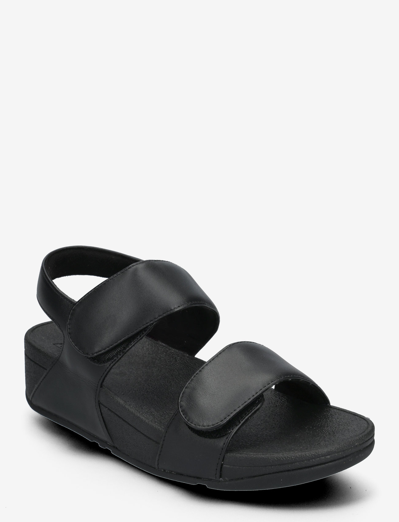 FitFlop - LULU ADJUSTABLE LEATHER BACK-STRAP SANDALS - flat sandals - all black - 1
