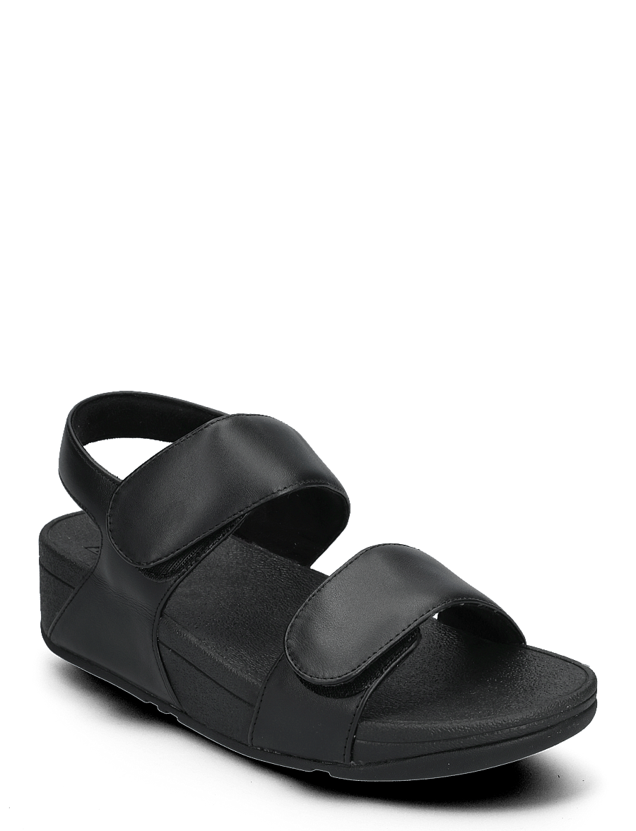FitFlop - LULU ADJUSTABLE LEATHER BACK-STRAP SANDALS - sandales plates - all black - 1