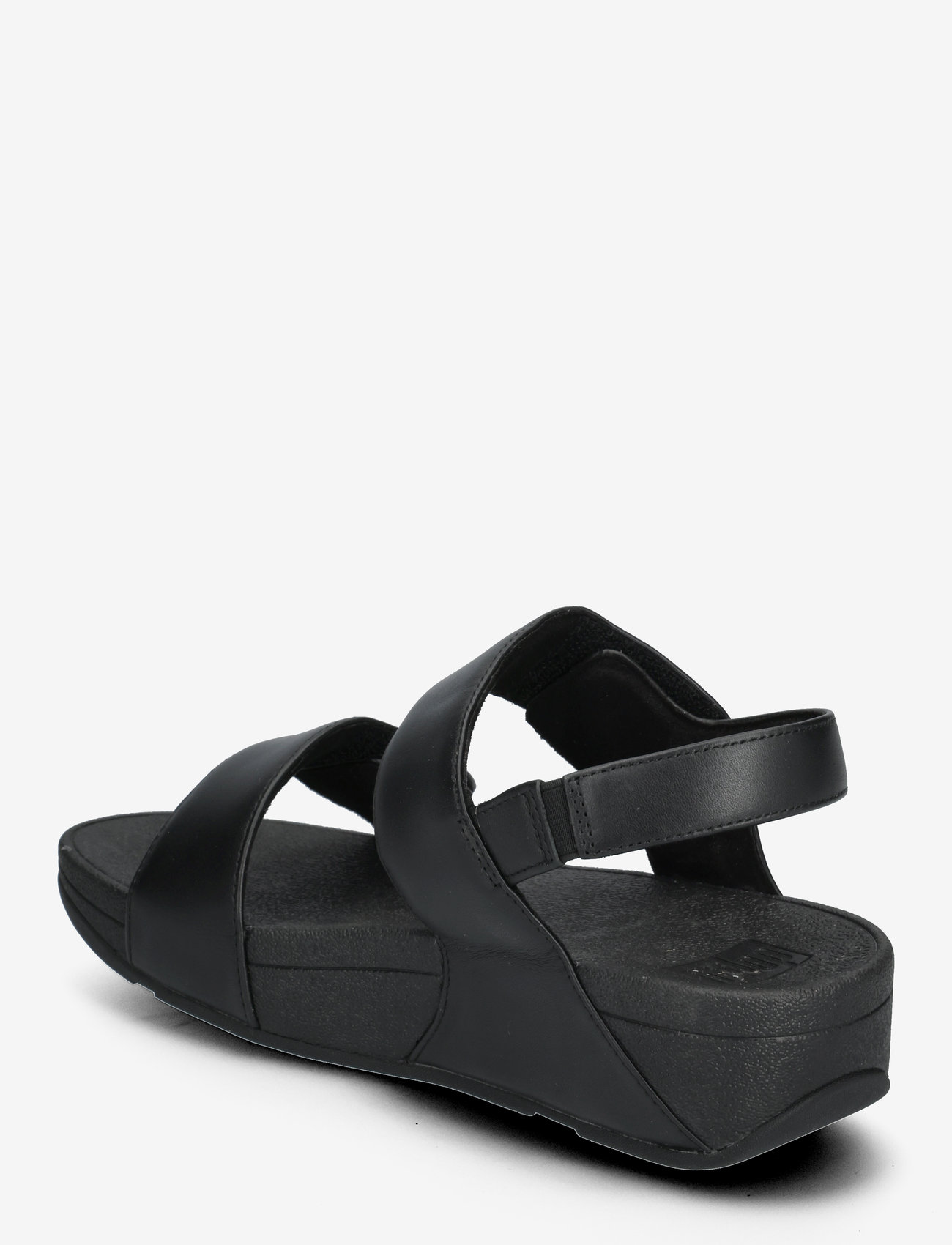 FitFlop - LULU ADJUSTABLE LEATHER BACK-STRAP SANDALS - flat sandals - all black - 3