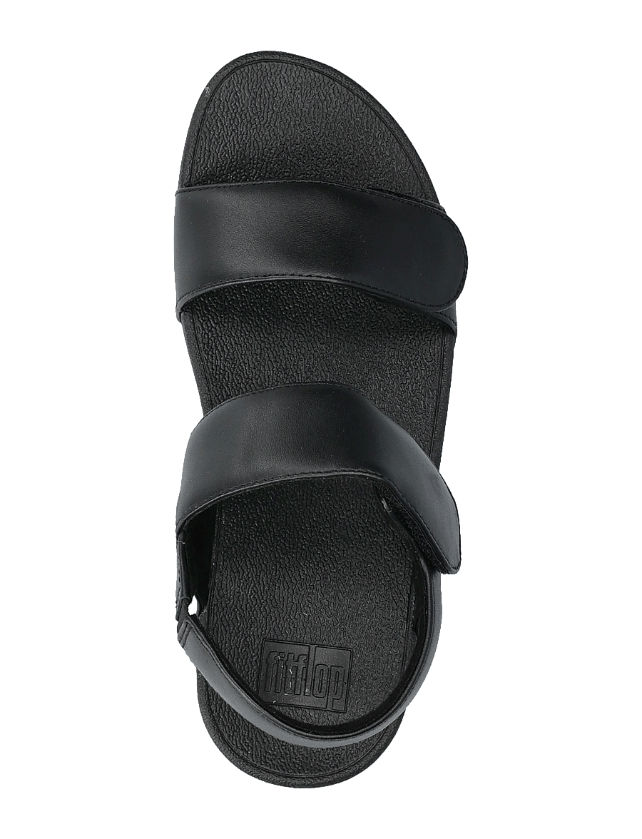 FitFlop - LULU ADJUSTABLE LEATHER BACK-STRAP SANDALS - sandales plates - all black - 4