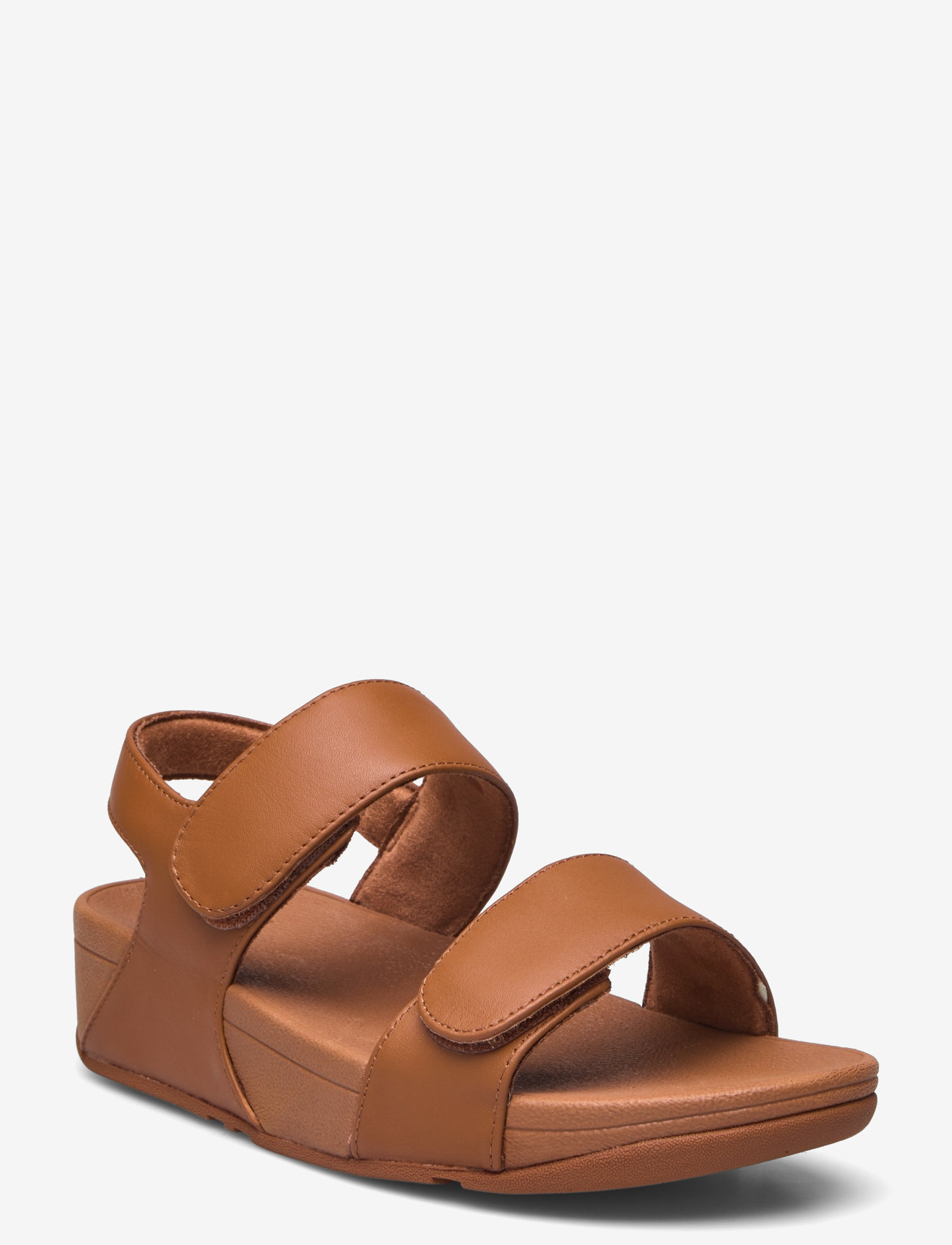 FitFlop - LULU ADJUSTABLE LEATHER BACK-STRAP SANDALS - zempapēžu sandales - light tan - 1