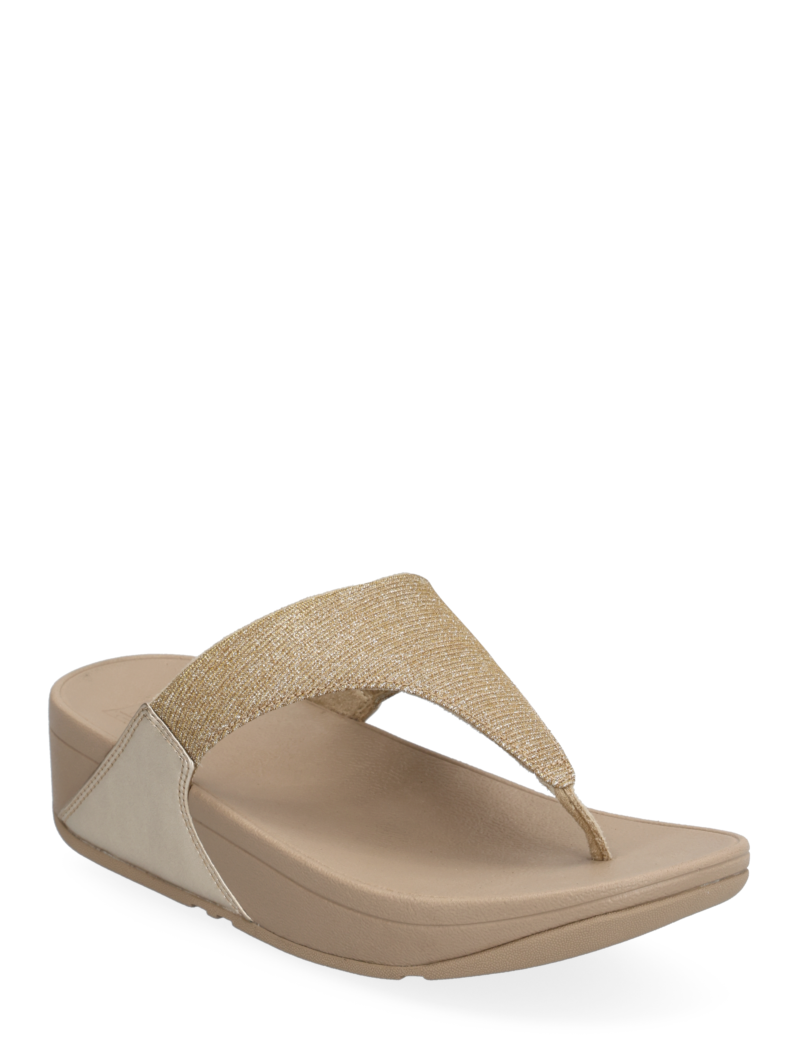 FITFLOP Lulu Shimmerlux Toe-Post Sandalen Beige - 41 - Damen