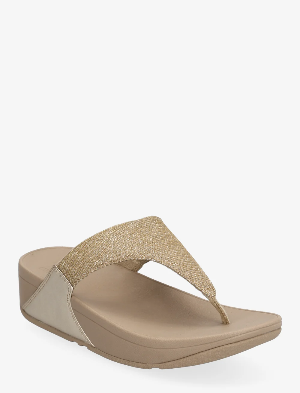 FitFlop - LULU SHIMMERLUX TOE-POST SANDALS - plateau-sandalen - latte beige - 1