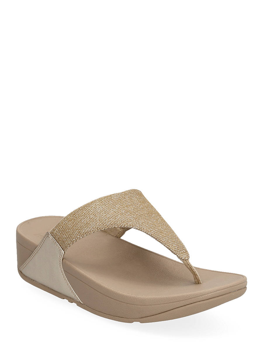 FitFlop - LULU SHIMMERLUX TOE-POST SANDALS - plateau-sandalen - latte beige - 1