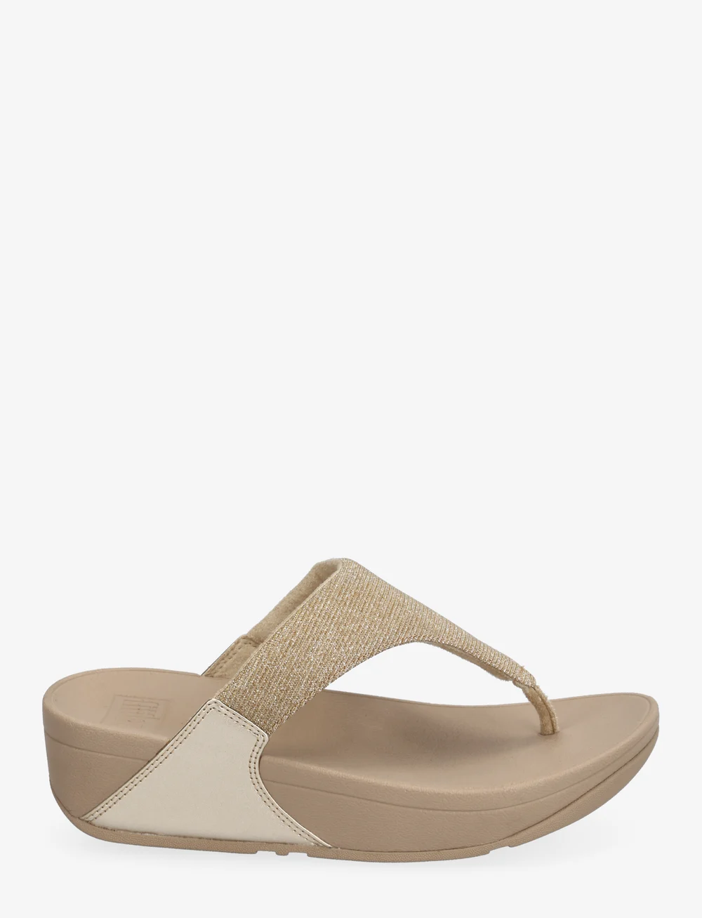 FitFlop - LULU SHIMMERLUX TOE-POST SANDALS - plateau-sandalen - latte beige - 2
