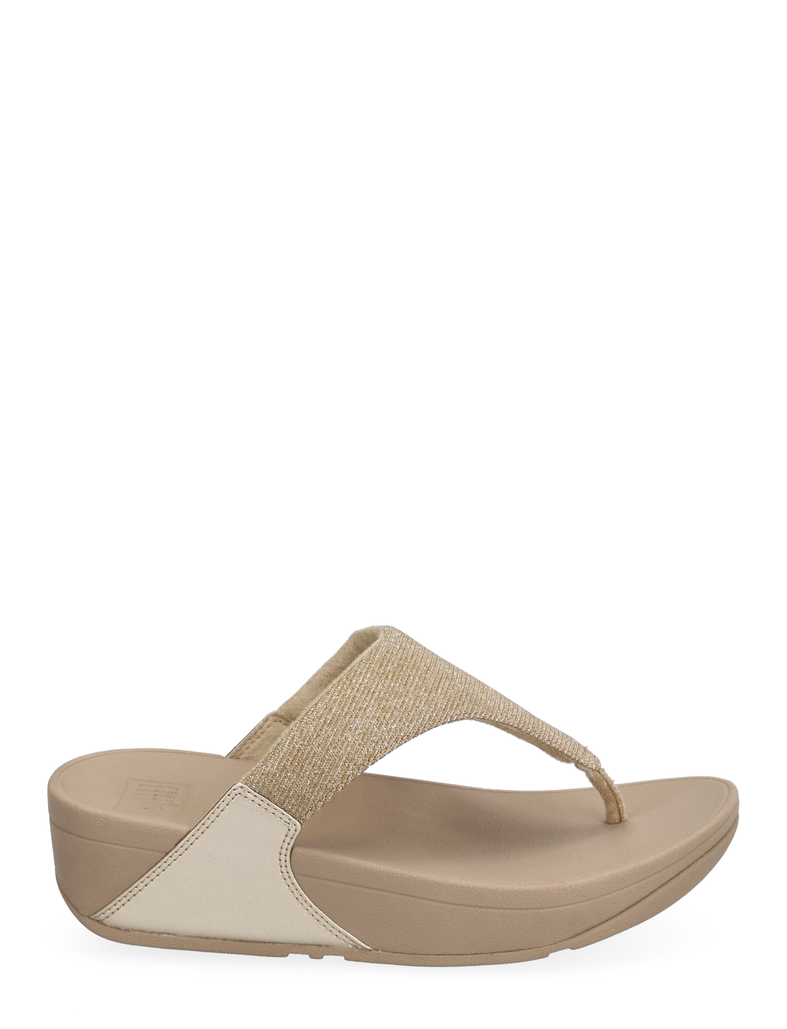 FitFlop - LULU SHIMMERLUX TOE-POST SANDALS - plateau-sandalen - latte beige - 2