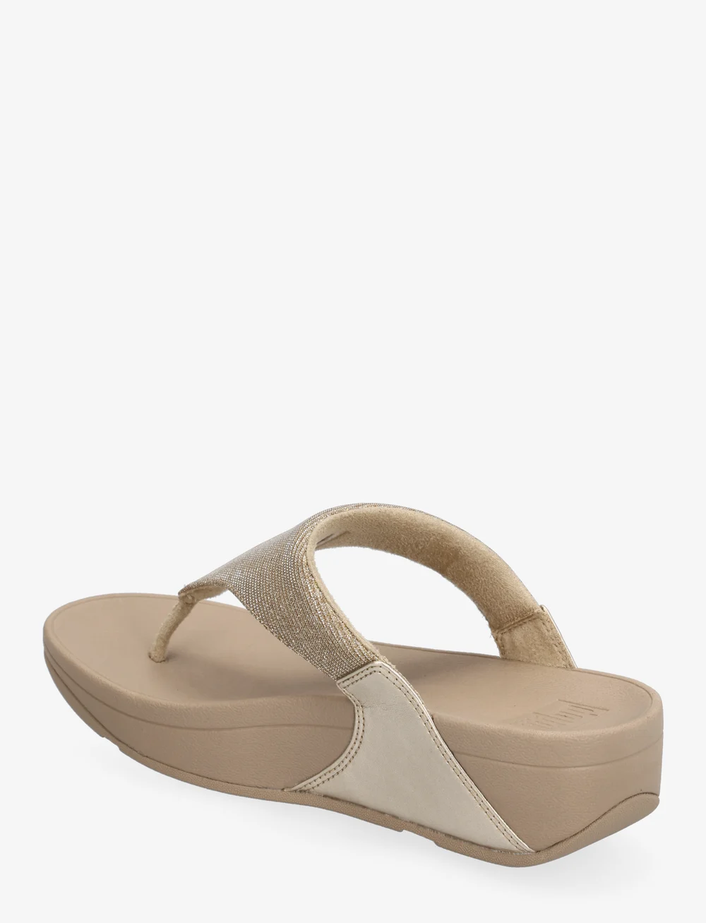 FitFlop - LULU SHIMMERLUX TOE-POST SANDALS - plateau-sandalen - latte beige - 3