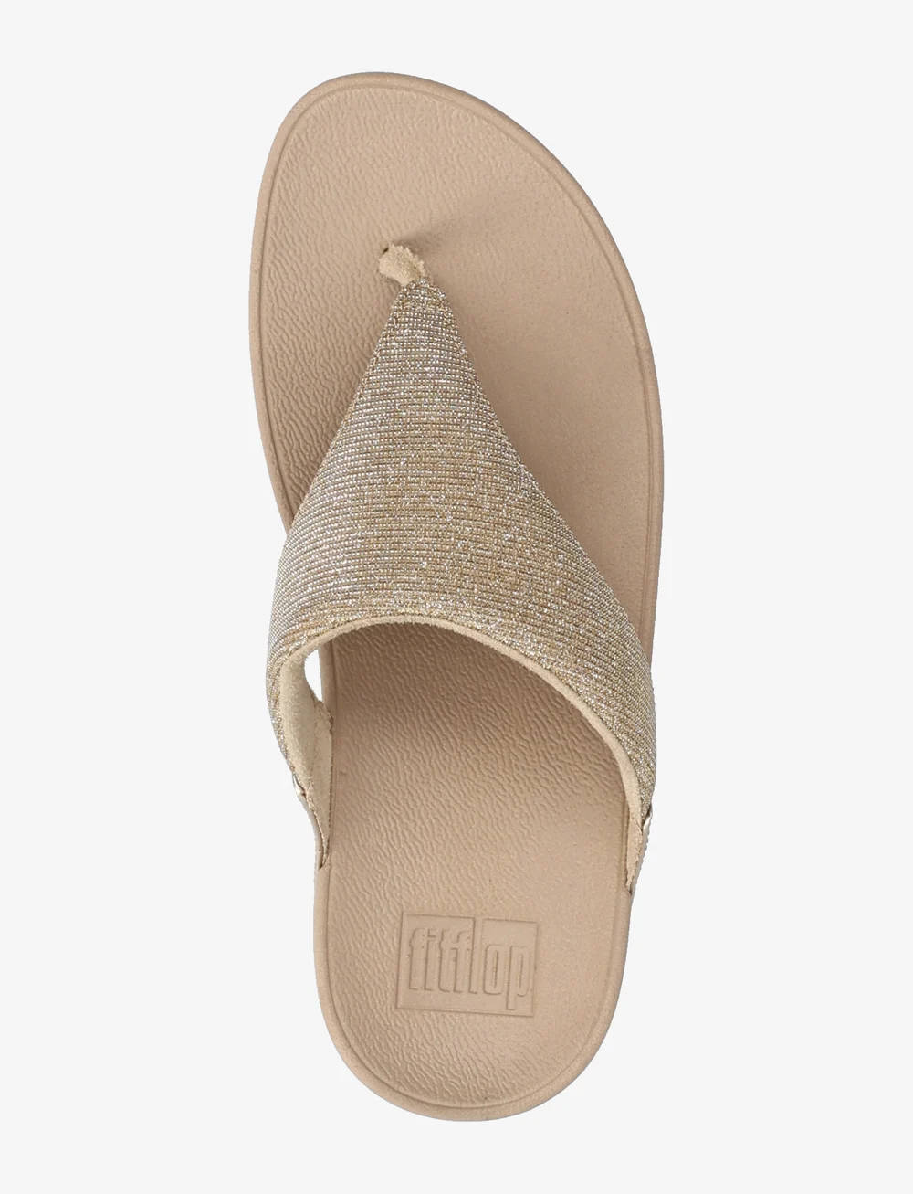 FitFlop - LULU SHIMMERLUX TOE-POST SANDALS - plateau-sandalen - latte beige - 4