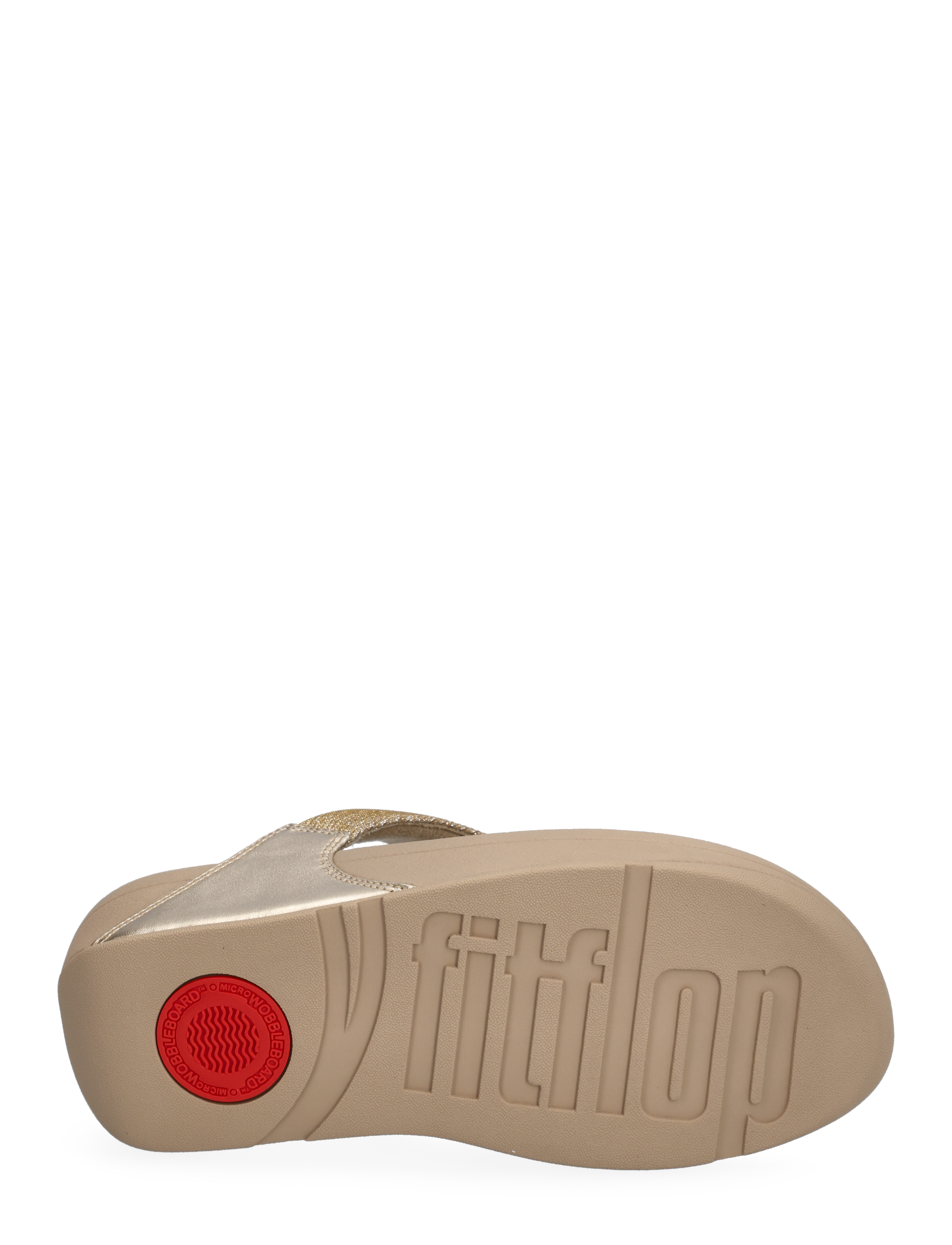 FitFlop - LULU SHIMMERLUX TOE-POST SANDALS - plateau-sandalen - latte beige - 5