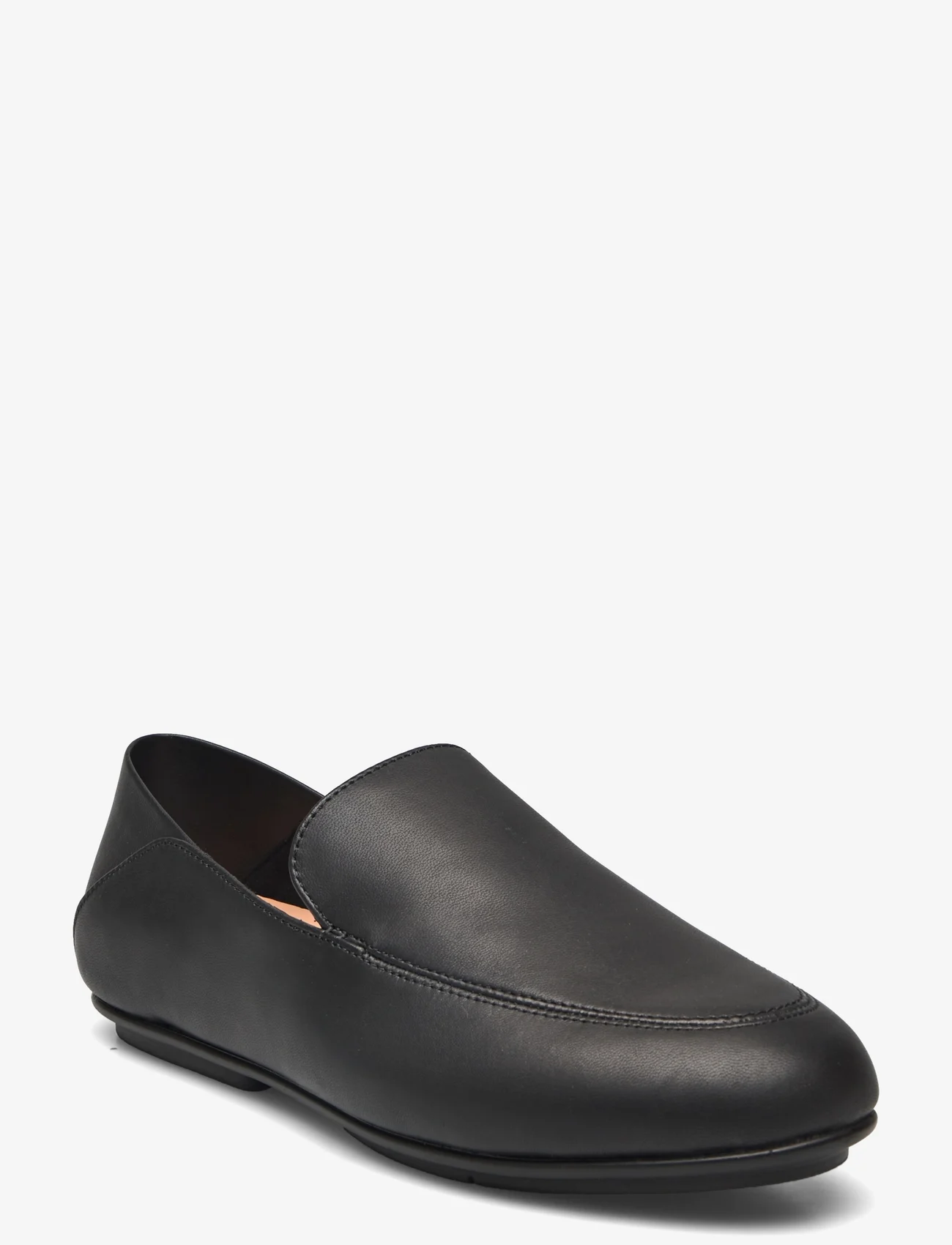 FitFlop - ALLEGRO CRUSH-BACK LEATHER LOAFERS - pavasariniai batai - all black - 0