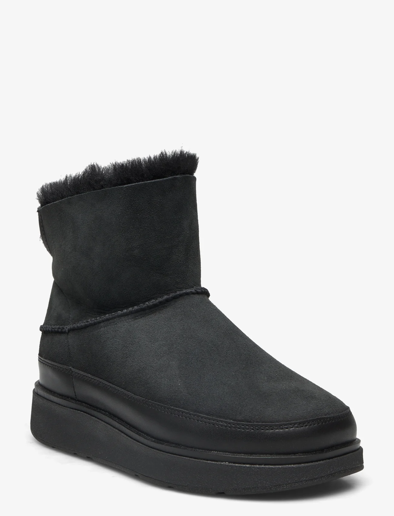 FitFlop - GEN-FF MINI DOUBLE-FACED SHEARLING BOOTS - varmeforede sko - all black - 0