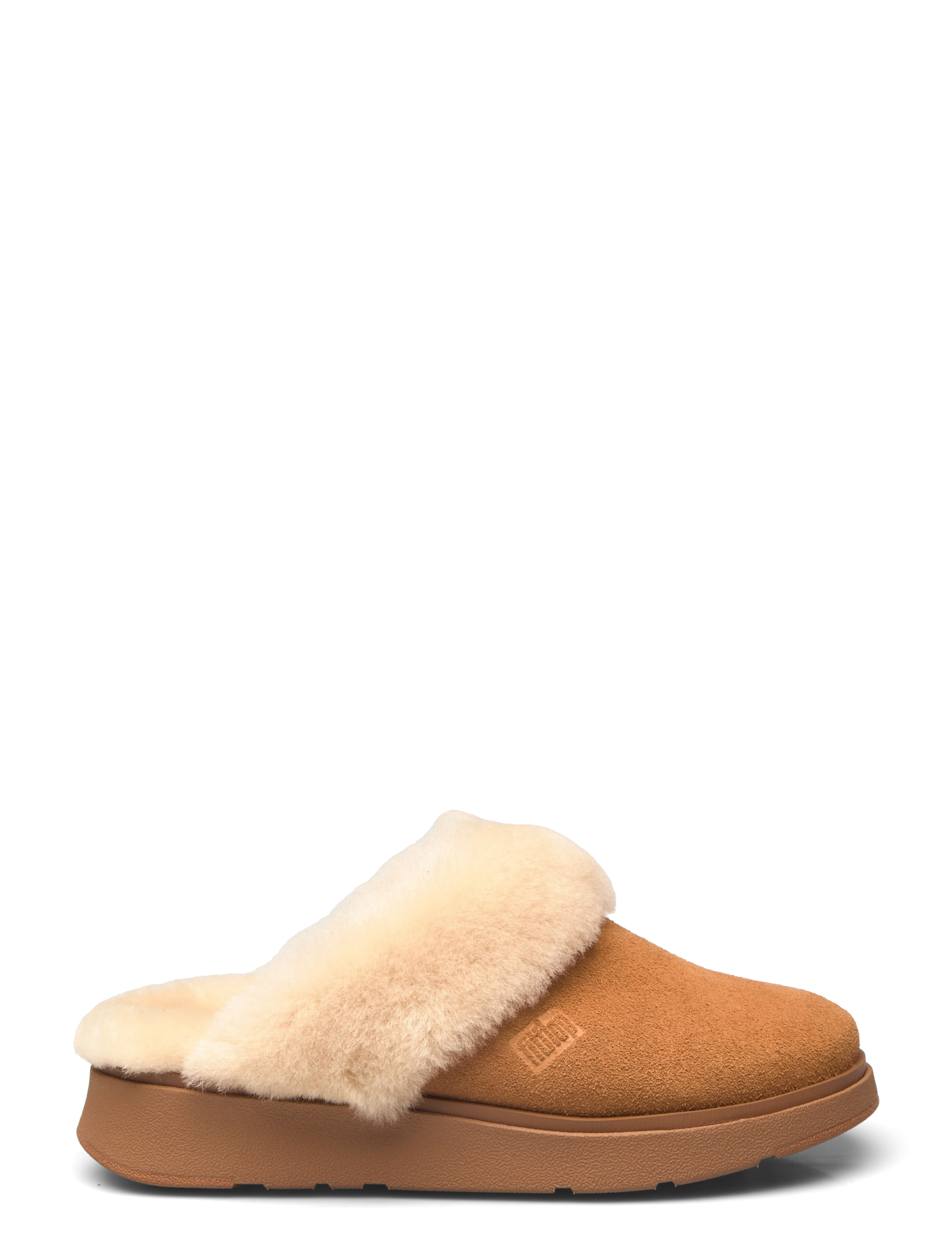 FitFlop - GEN-FF SHEARLING-COLLAR SUEDE SLIPPERS - tofflor - desert tan - 1