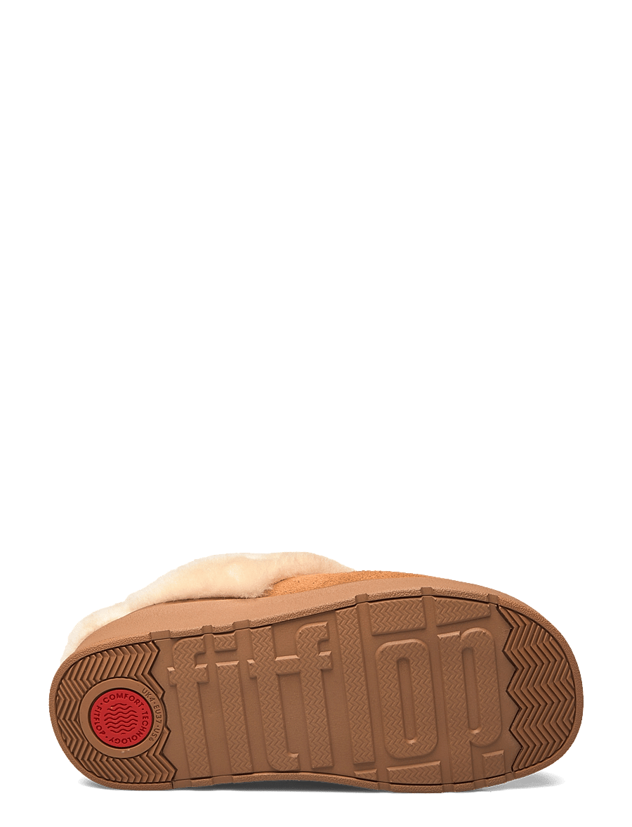 FitFlop - GEN-FF SHEARLING-COLLAR SUEDE SLIPPERS - hausschuhe - desert tan - 4