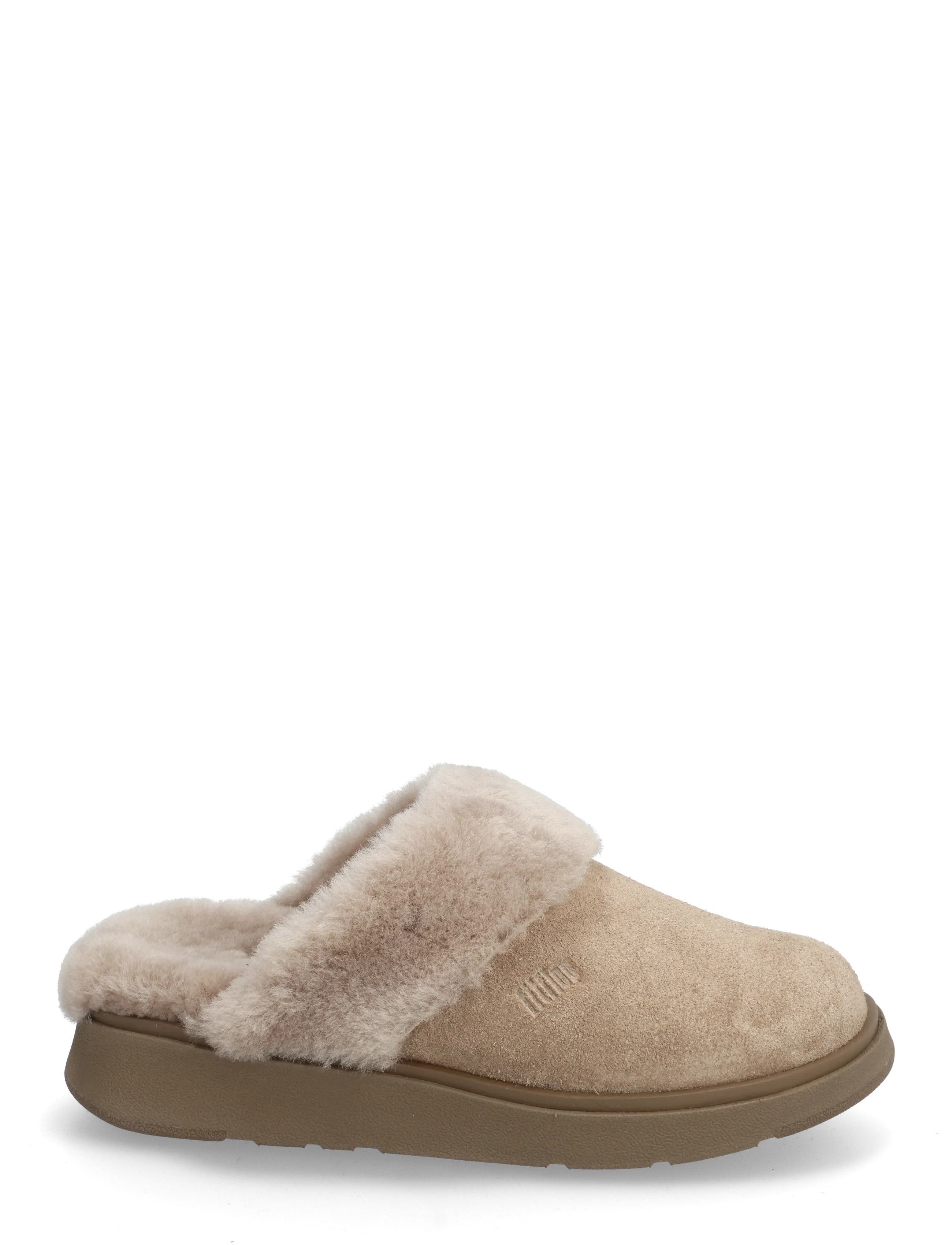 FitFlop - GEN-FF SHEARLING-COLLAR SUEDE SLIPPERS - pantoffels - taupe - 1