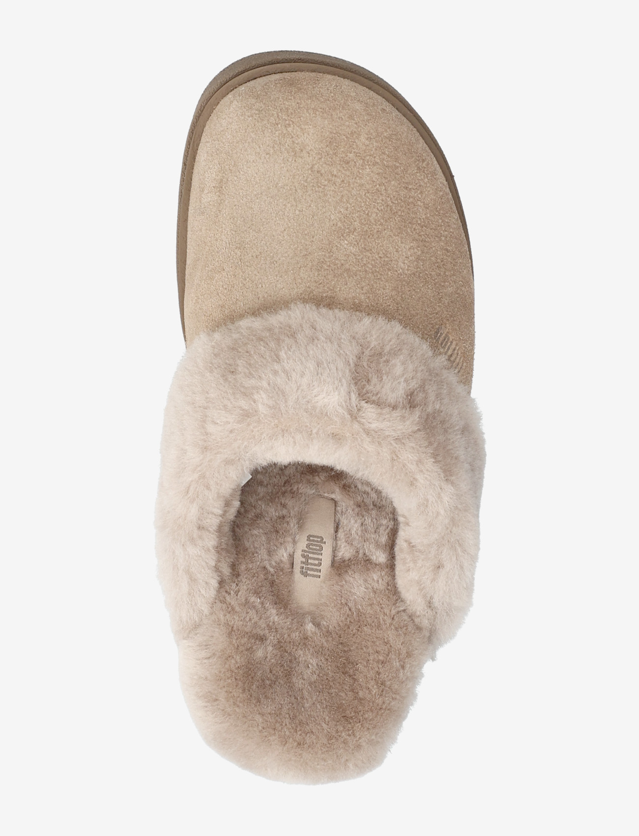 FitFlop - GEN-FF SHEARLING-COLLAR SUEDE SLIPPERS - everyday style - taupe - 3
