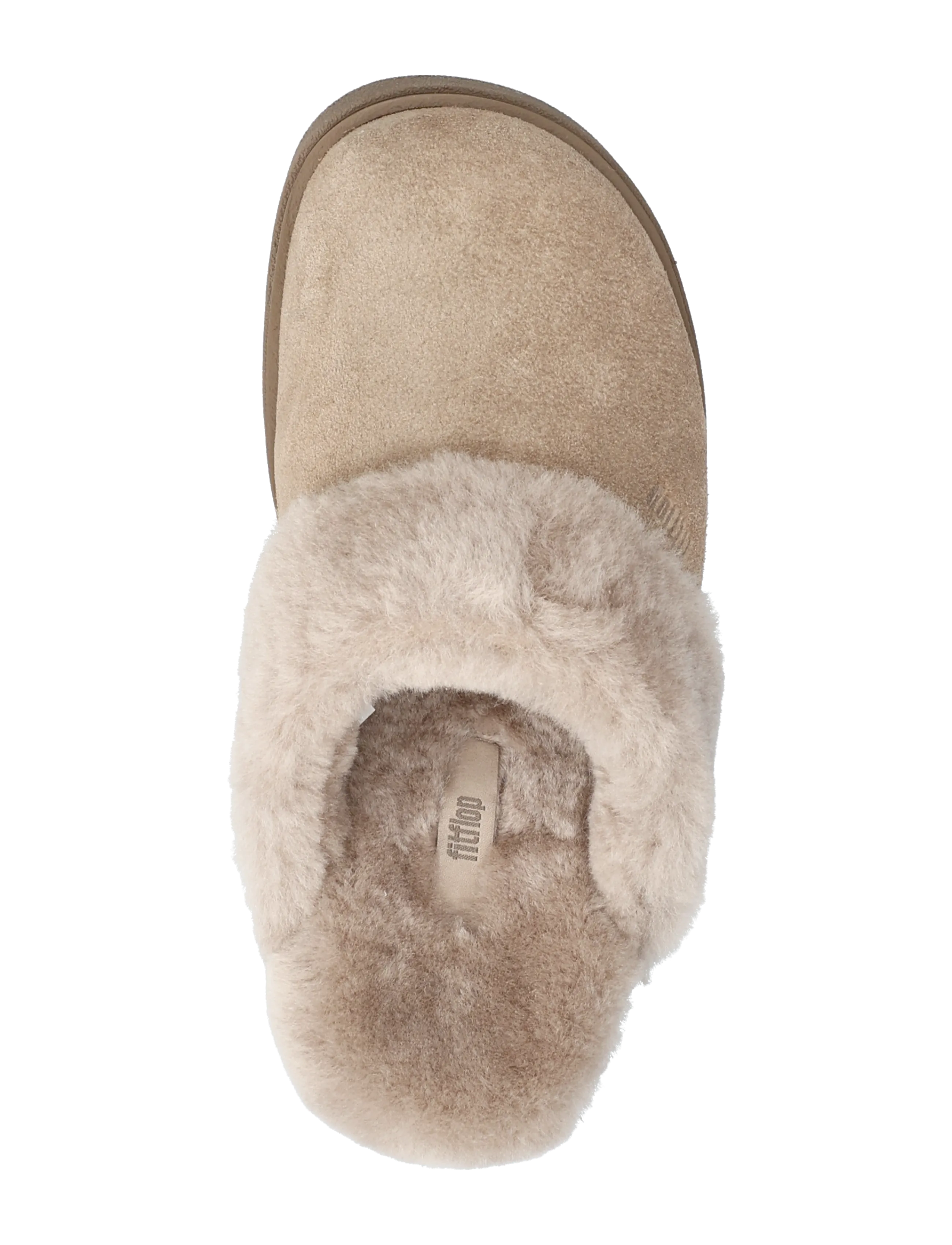 FitFlop - GEN-FF SHEARLING-COLLAR SUEDE SLIPPERS - pantoffels - taupe - 3