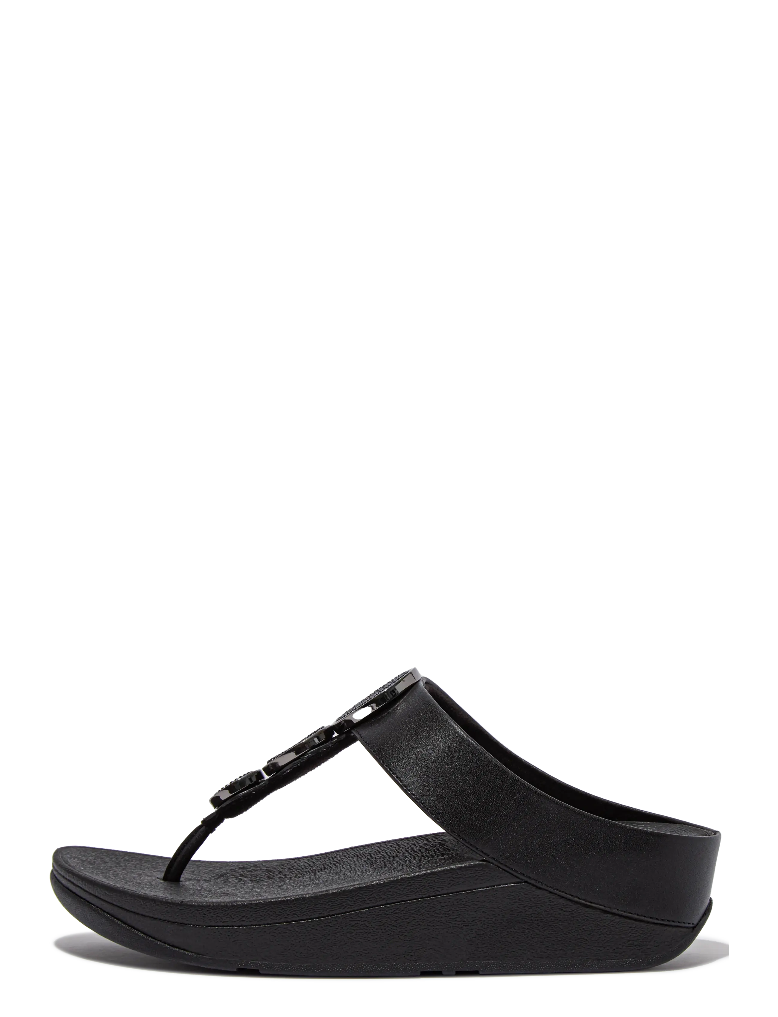 FitFlop HALO CRYSTAL TOE-POST SANDALS - FitFlop - PEWTER BLACK / black