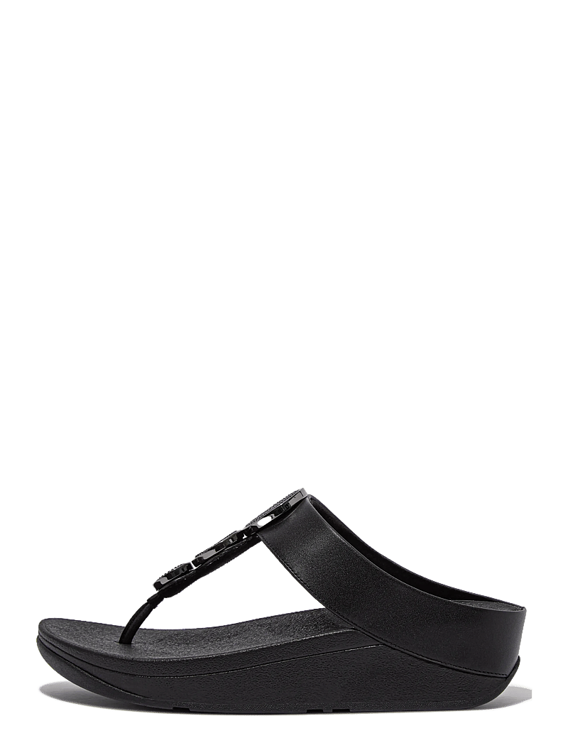 FitFlop - HALO CRYSTAL TOE-POST SANDALS - plateau-sandalen - pewter black - 1