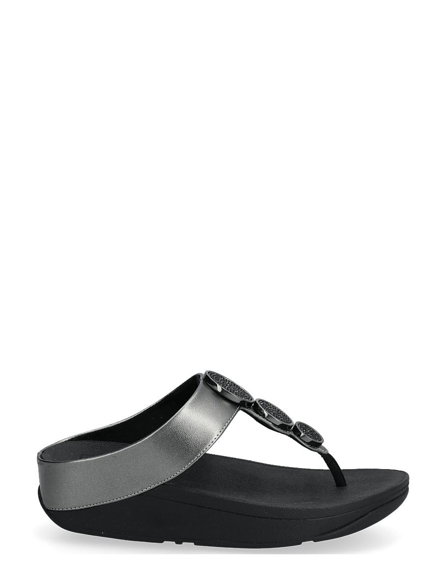 FitFlop - HALO CRYSTAL TOE-POST SANDALS - platåsandaler - pewter black - 0