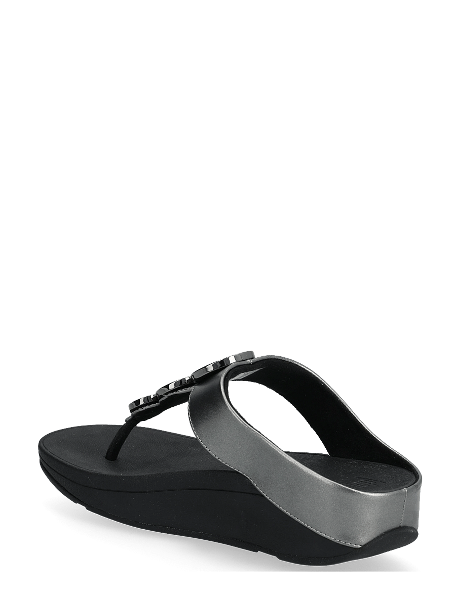 FitFlop - HALO CRYSTAL TOE-POST SANDALS - platåsandaler - pewter black - 1