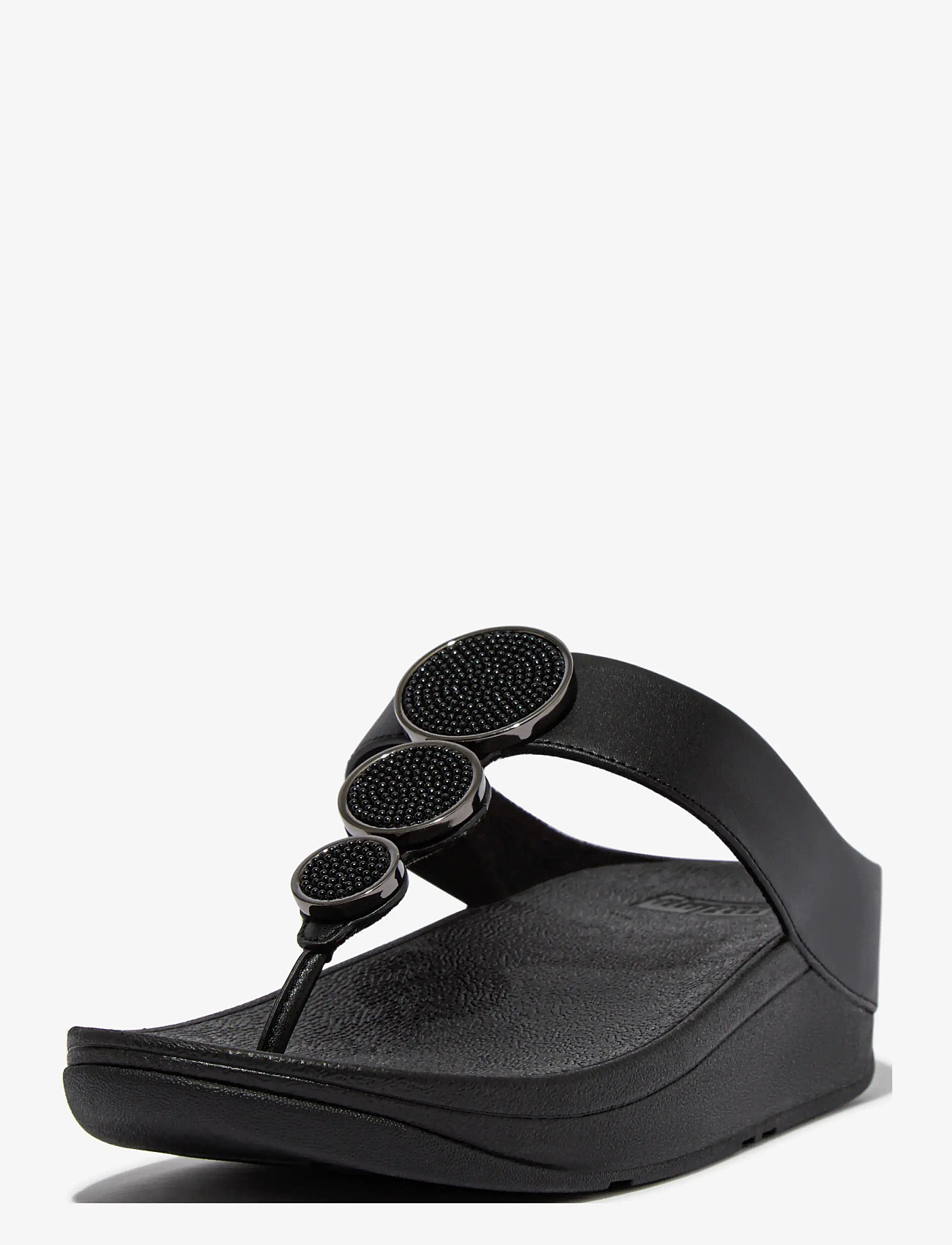 FitFlop - HALO CRYSTAL TOE-POST SANDALS - plateau-sandalen - pewter black - 3