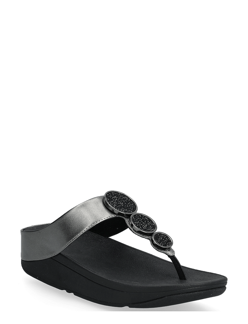 FitFlop - HALO CRYSTAL TOE-POST SANDALS - platformsandaler - pewter black - 3