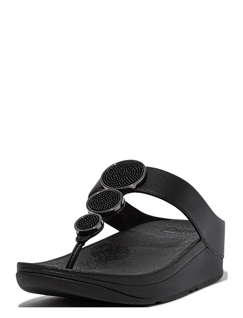 FitFlop - HALO CRYSTAL TOE-POST SANDALS - plateau-sandalen - pewter black - 3