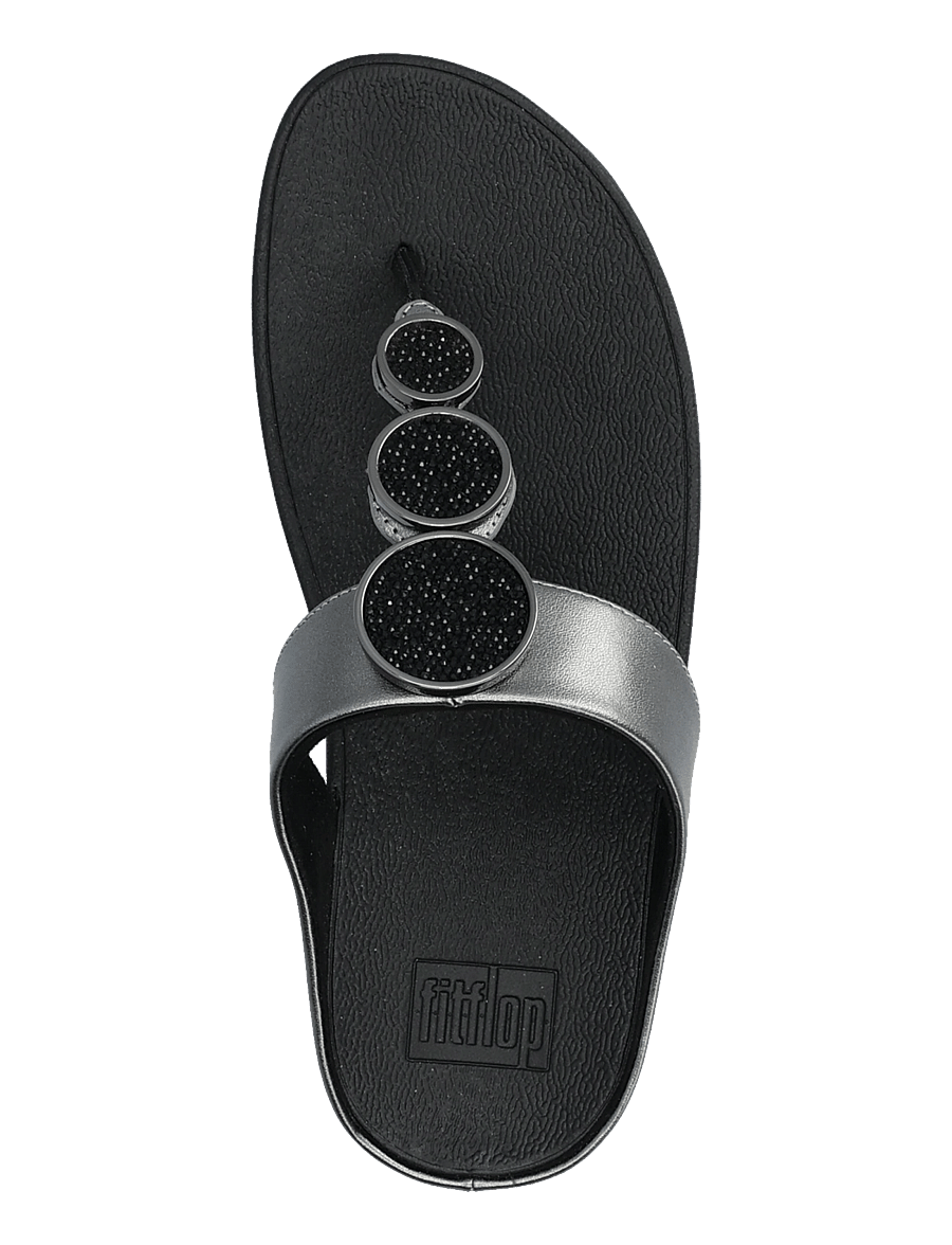FitFlop - HALO CRYSTAL TOE-POST SANDALS - platåsandaler - pewter black - 4