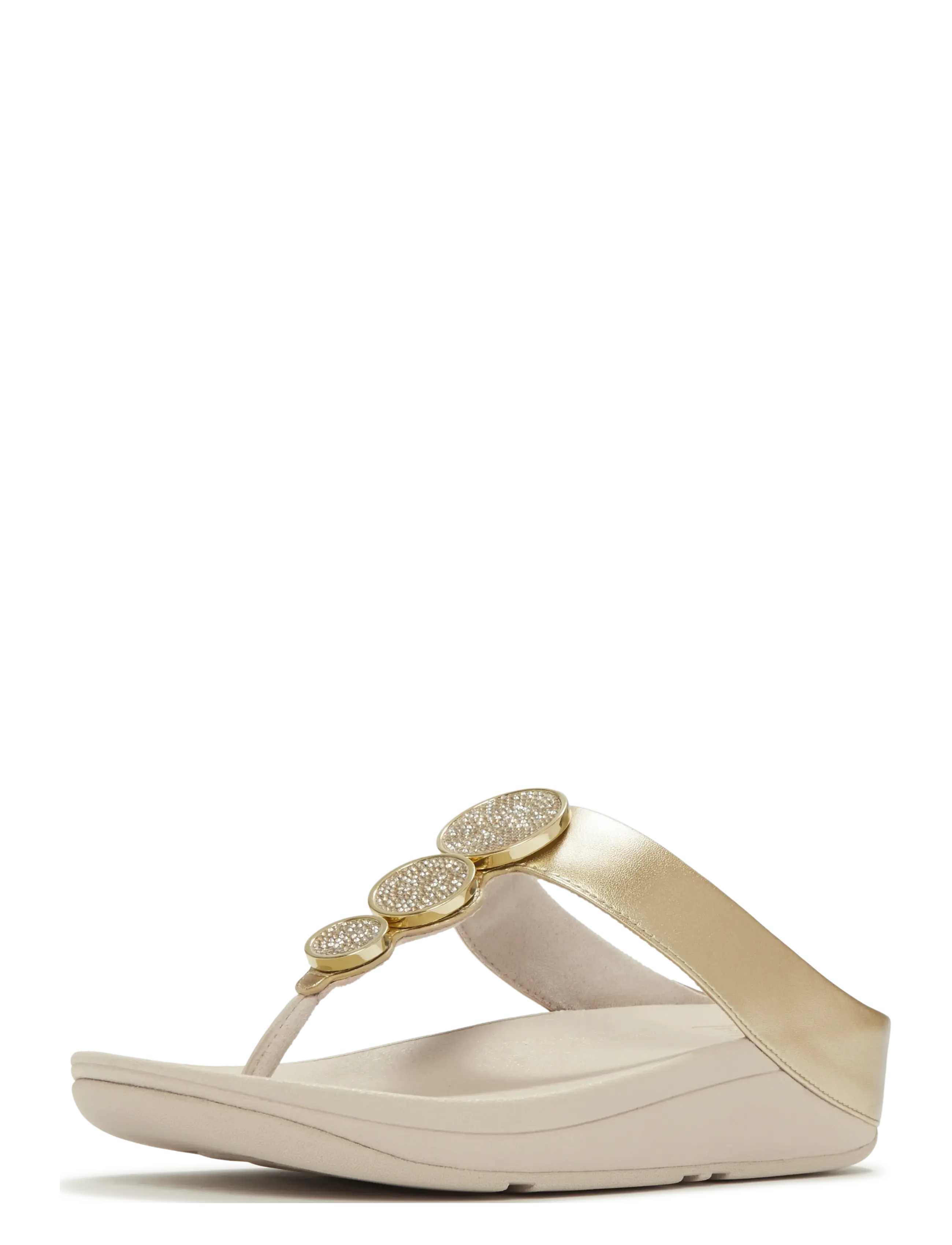 FitFlop - HALO CRYSTAL TOE-POST SANDALS - plateau-sandalen - platino - 3