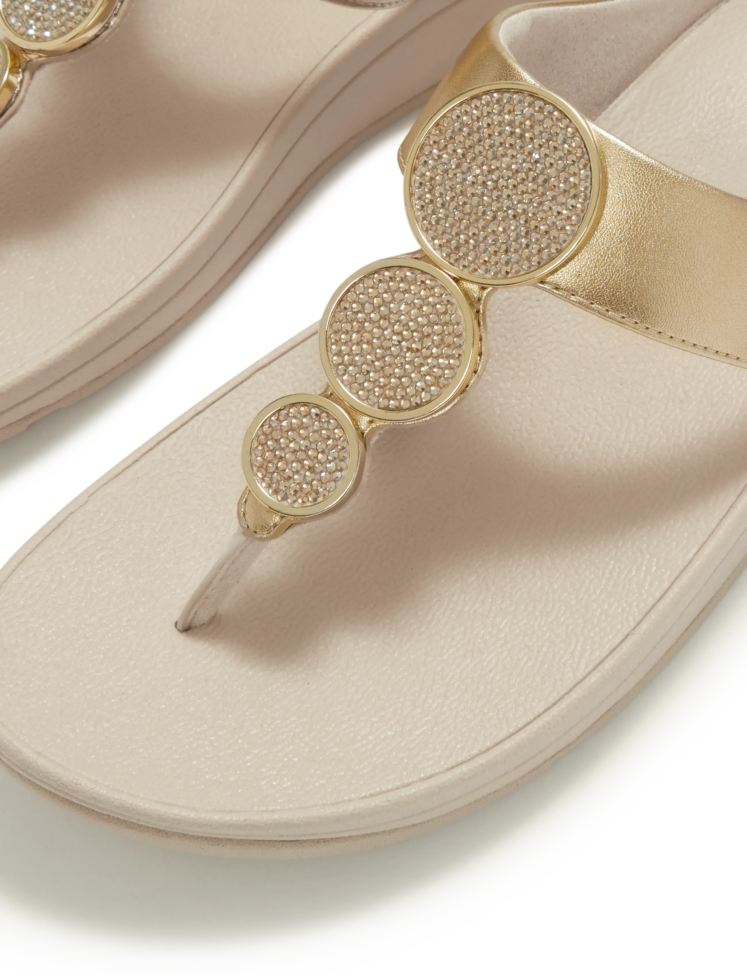 FitFlop - HALO CRYSTAL TOE-POST SANDALS - plateau-sandalen - platino - 4