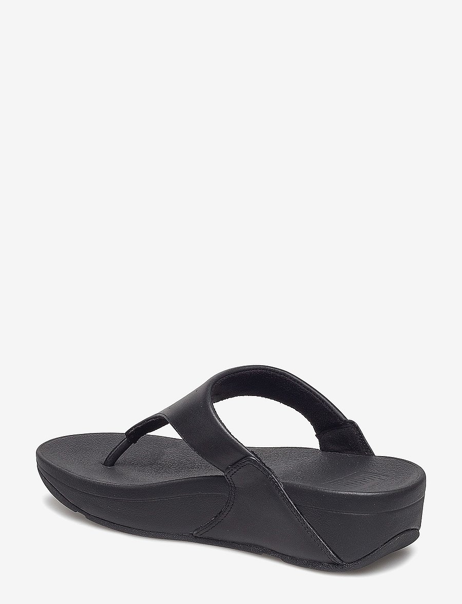 FitFlop - LULU LEATHER TOEPOST - plateau-sandalen - black - 3
