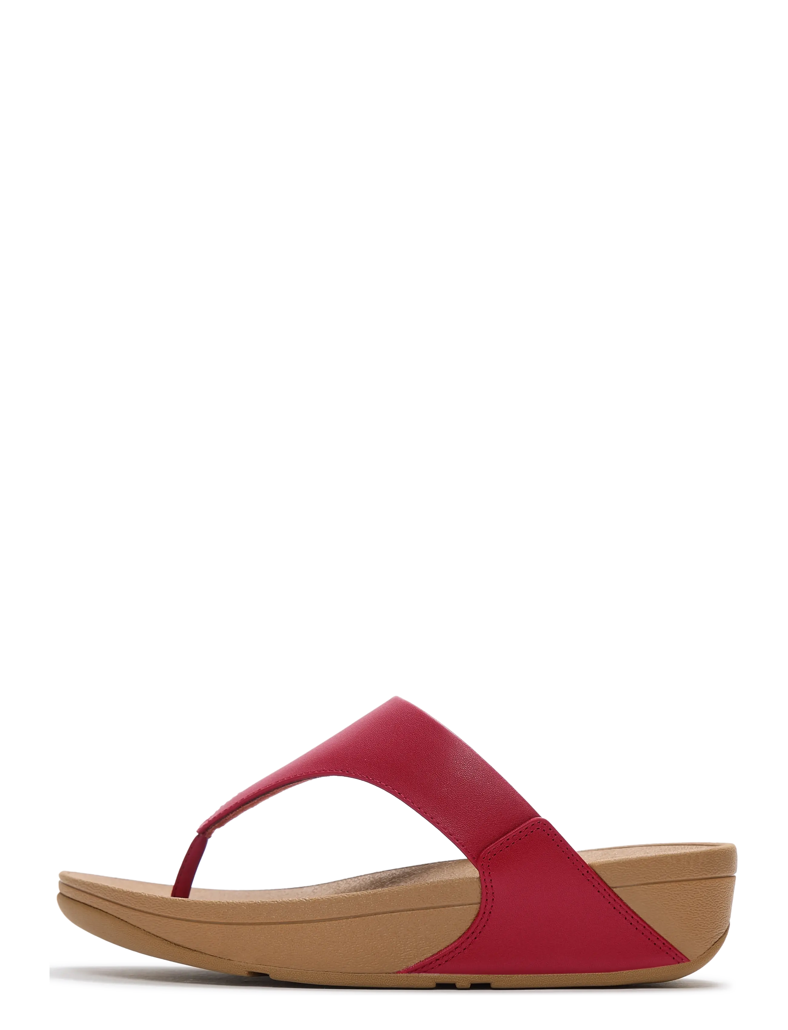 FitFlop LULU LEATHER TOEPOST - Sandaler - BURNT BERRY / red