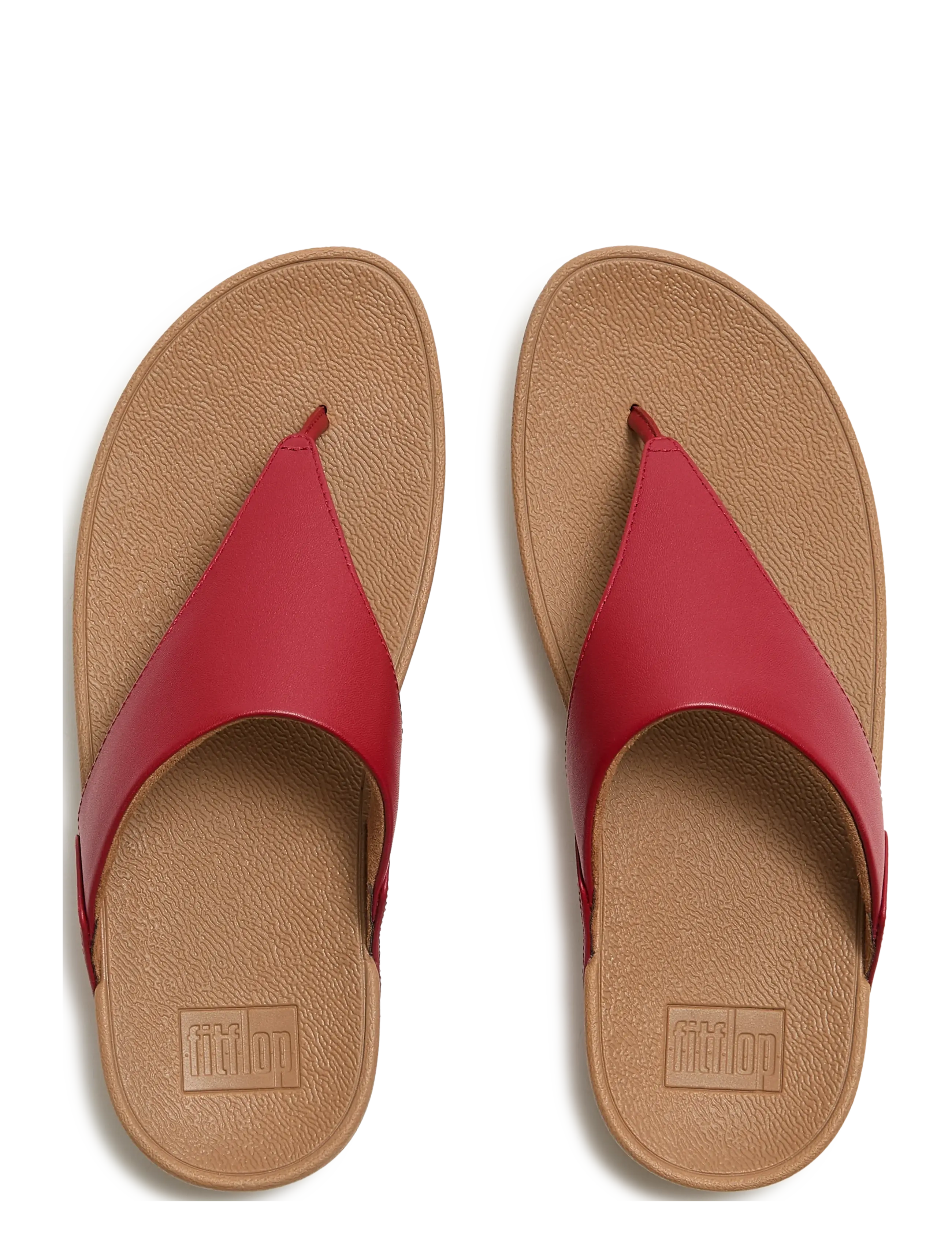 FitFlop - LULU LEATHER TOEPOST - platformsandaler - burnt berry - 2