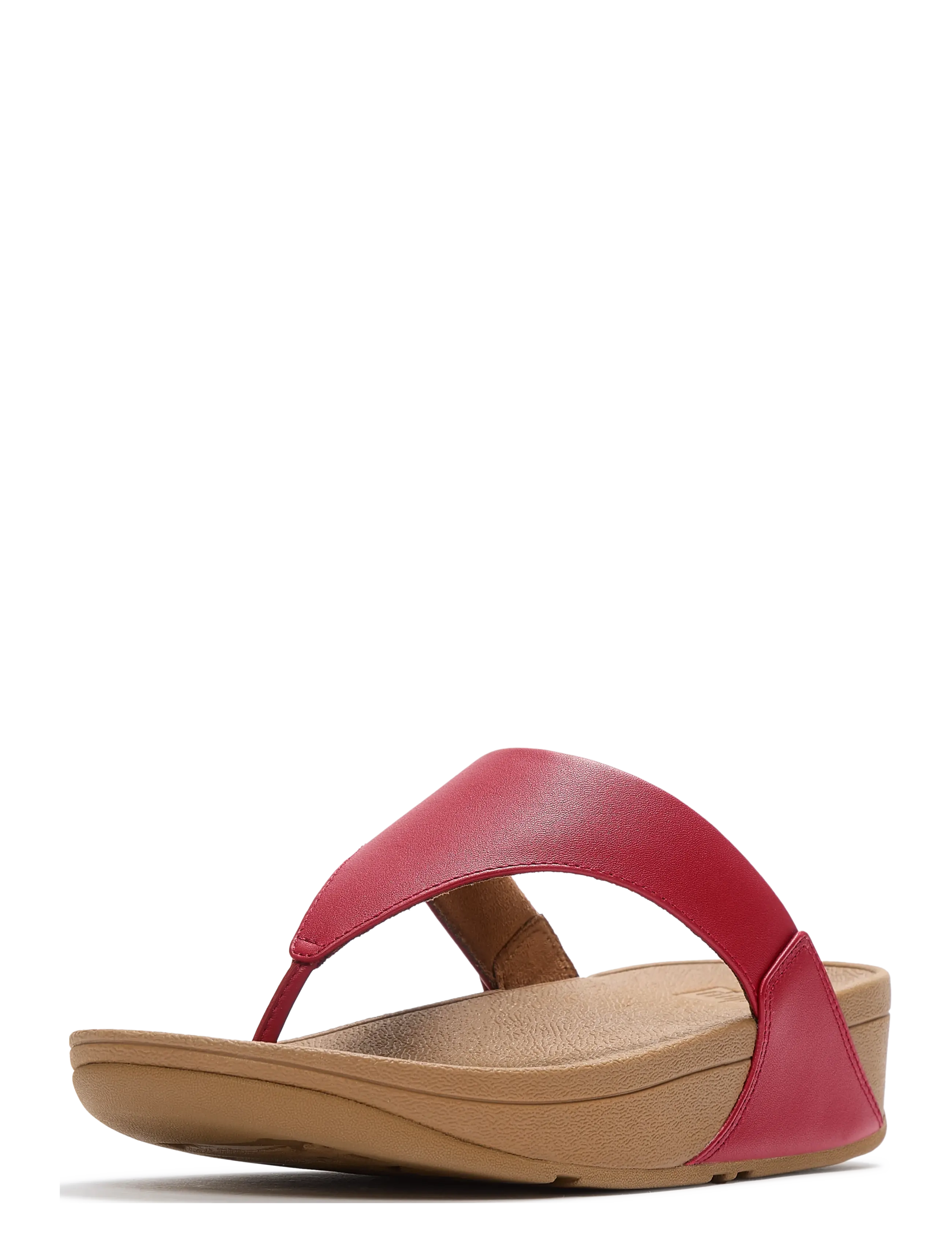 FitFlop - LULU LEATHER TOEPOST - platformsandaler - burnt berry - 3