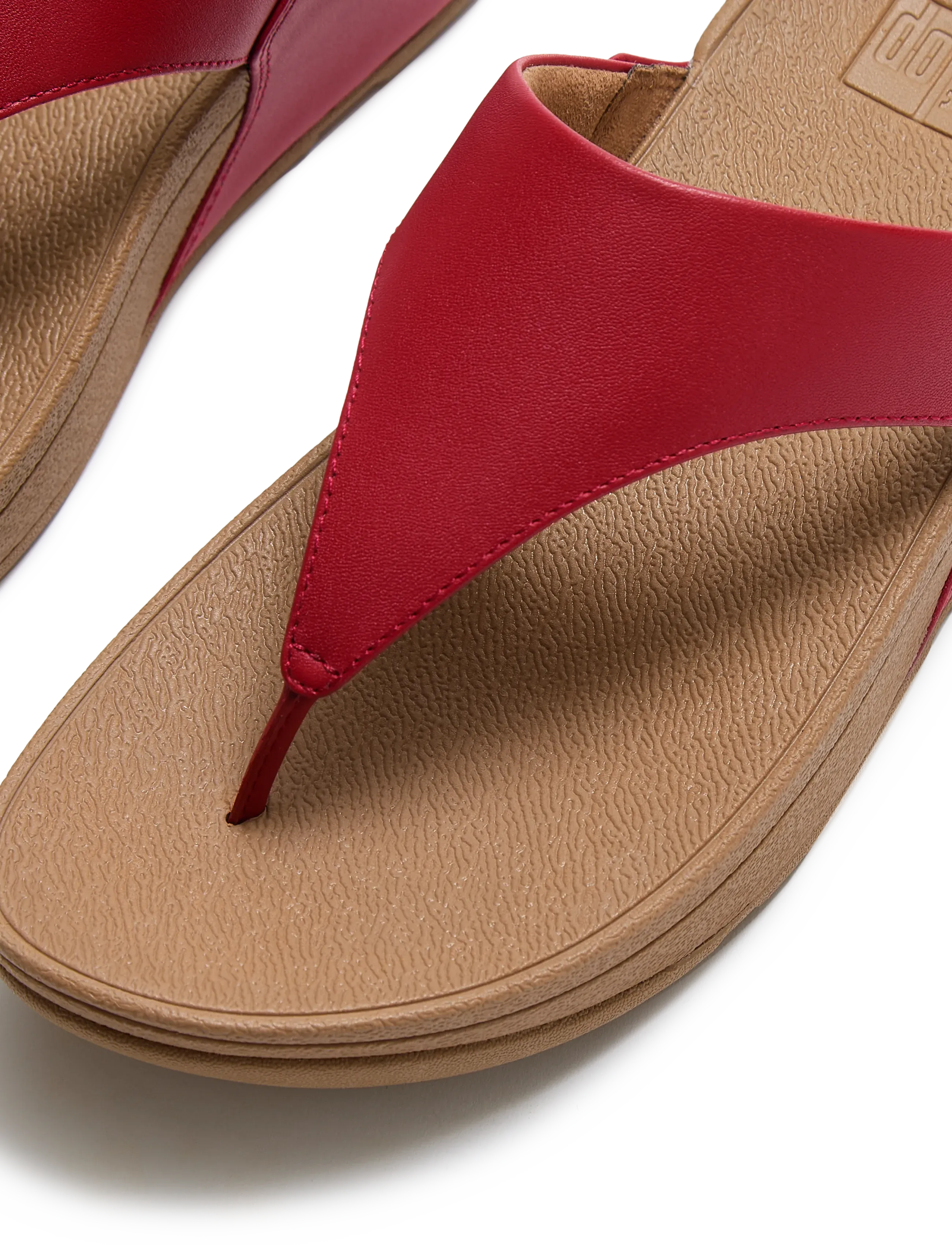 FitFlop - LULU LEATHER TOEPOST - platformsandaler - burnt berry - 4