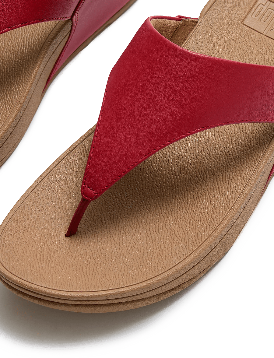 FitFlop - LULU LEATHER TOEPOST - plateau-sandalen - burnt berry - 4