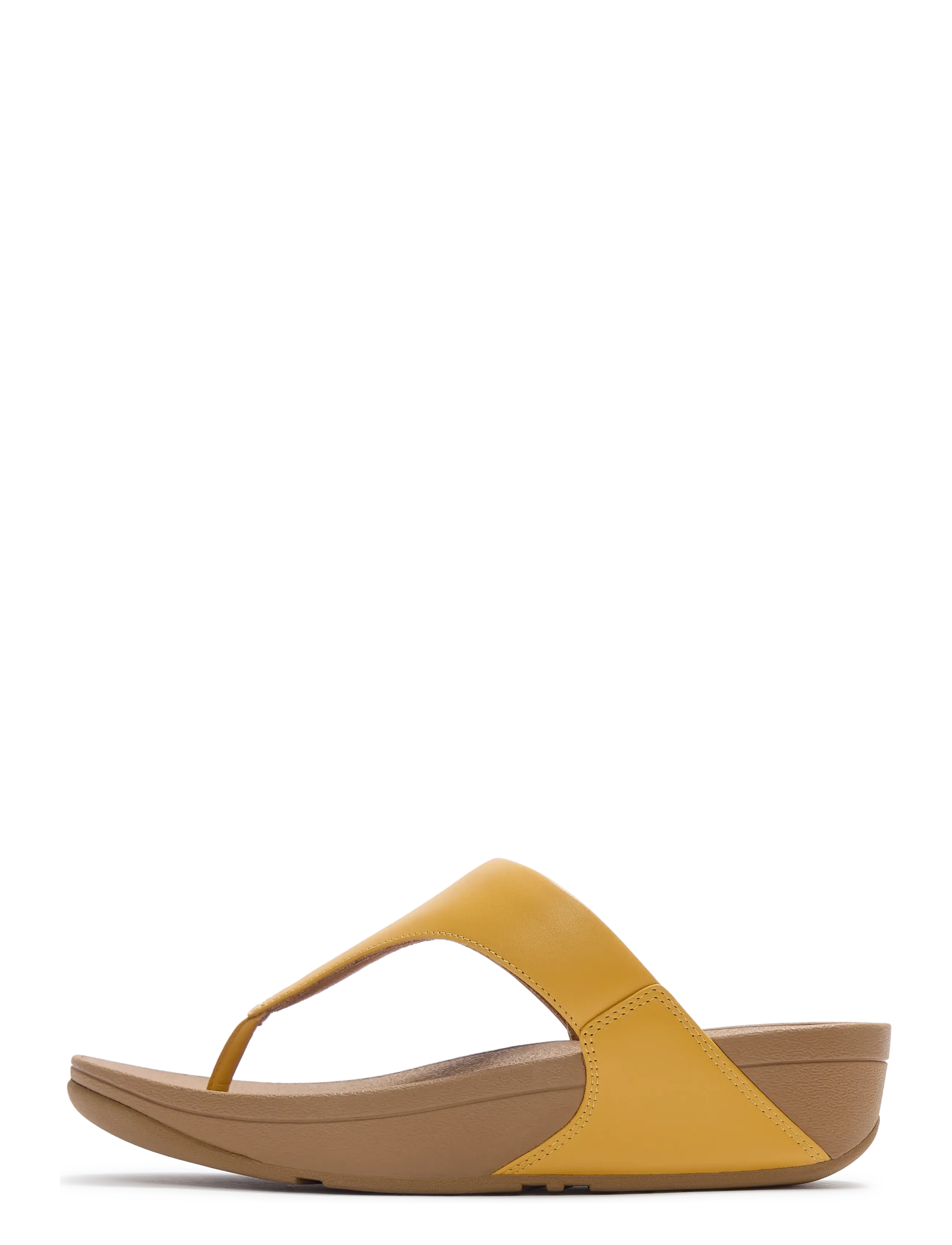 FitFlop LULU LEATHER TOEPOST - FitFlop - TURMERIC / yellow