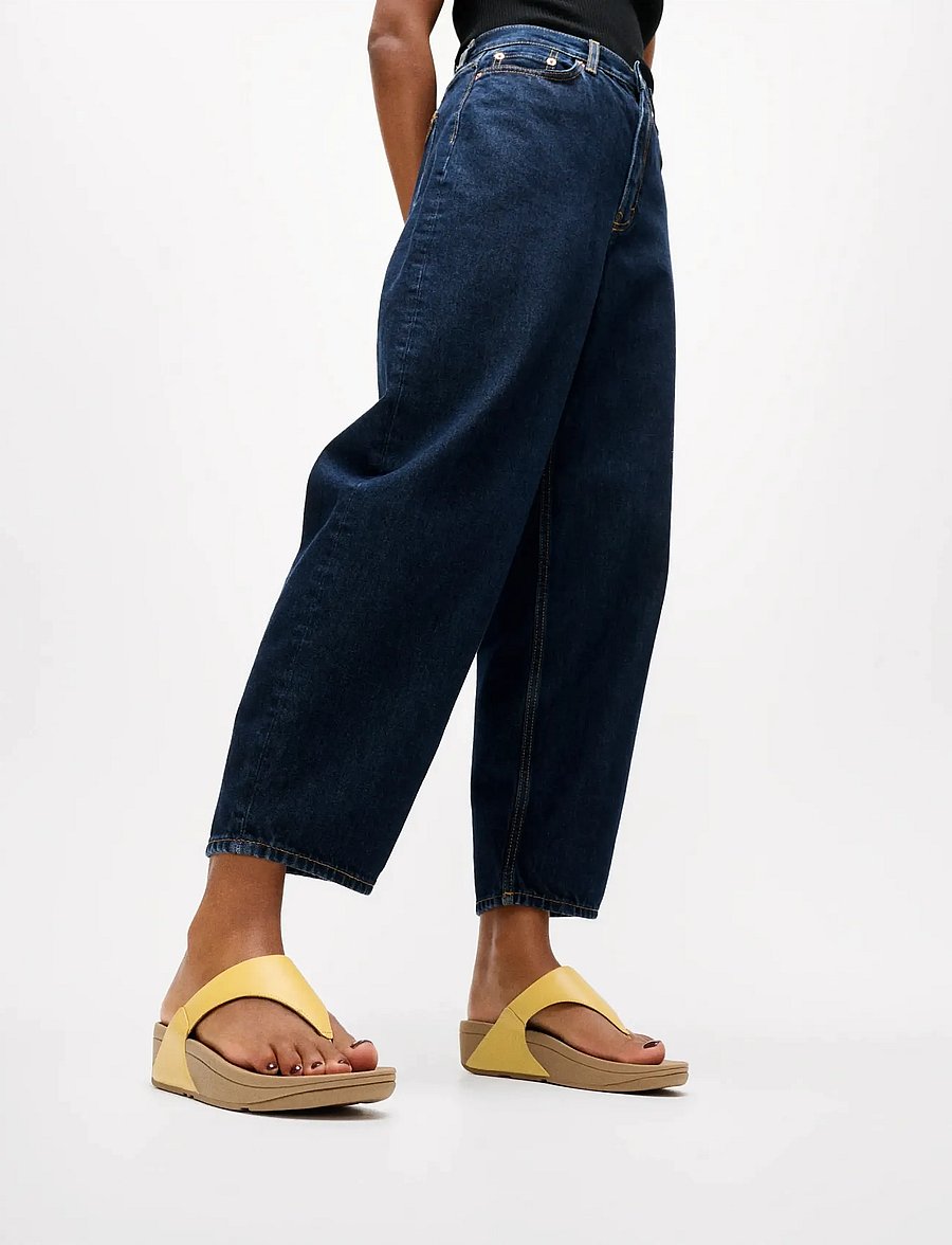 FitFlop - LULU LEATHER TOEPOST - plateau-sandalen - turmeric - 0