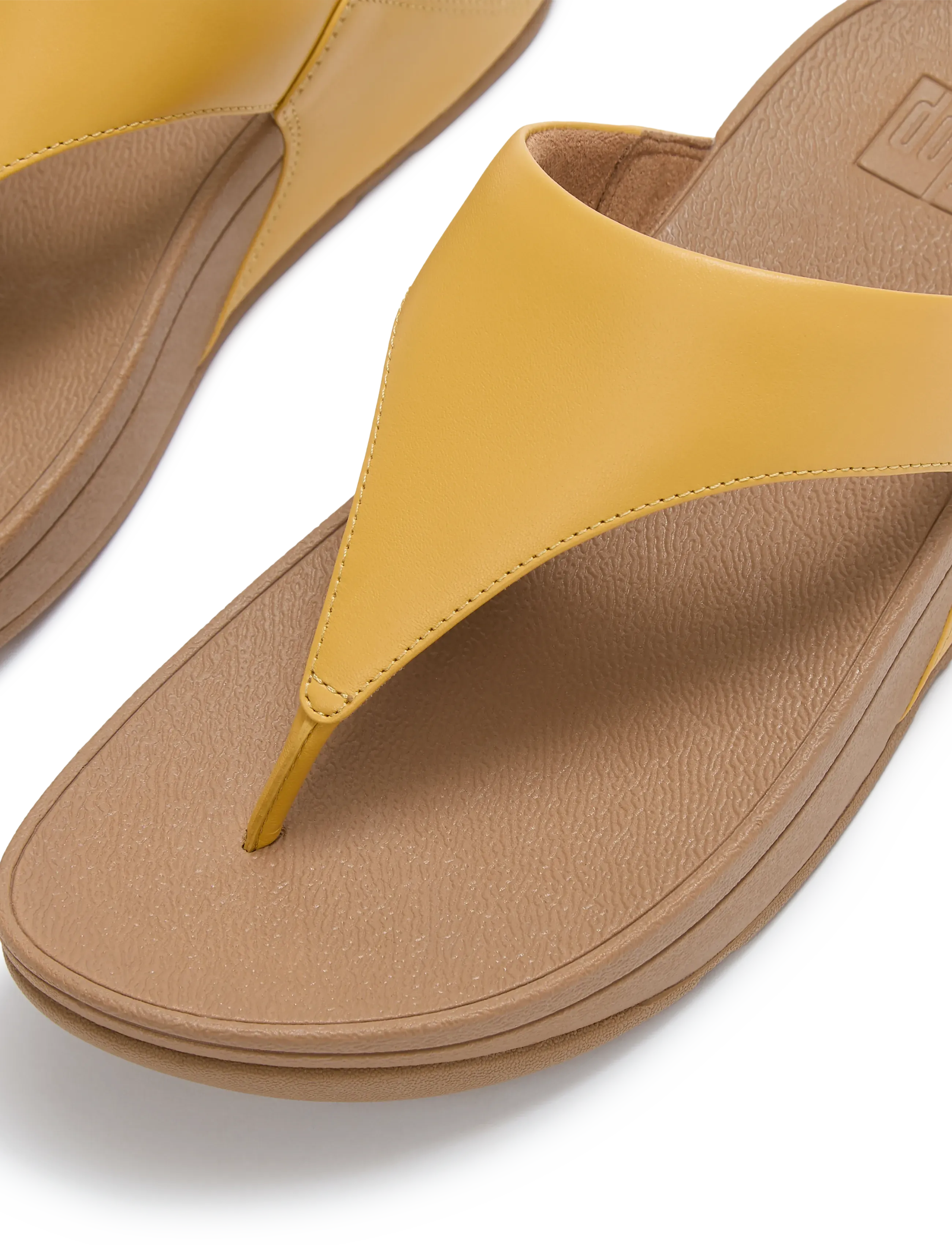 FitFlop - LULU LEATHER TOEPOST - platform-sandaalit - turmeric - 4