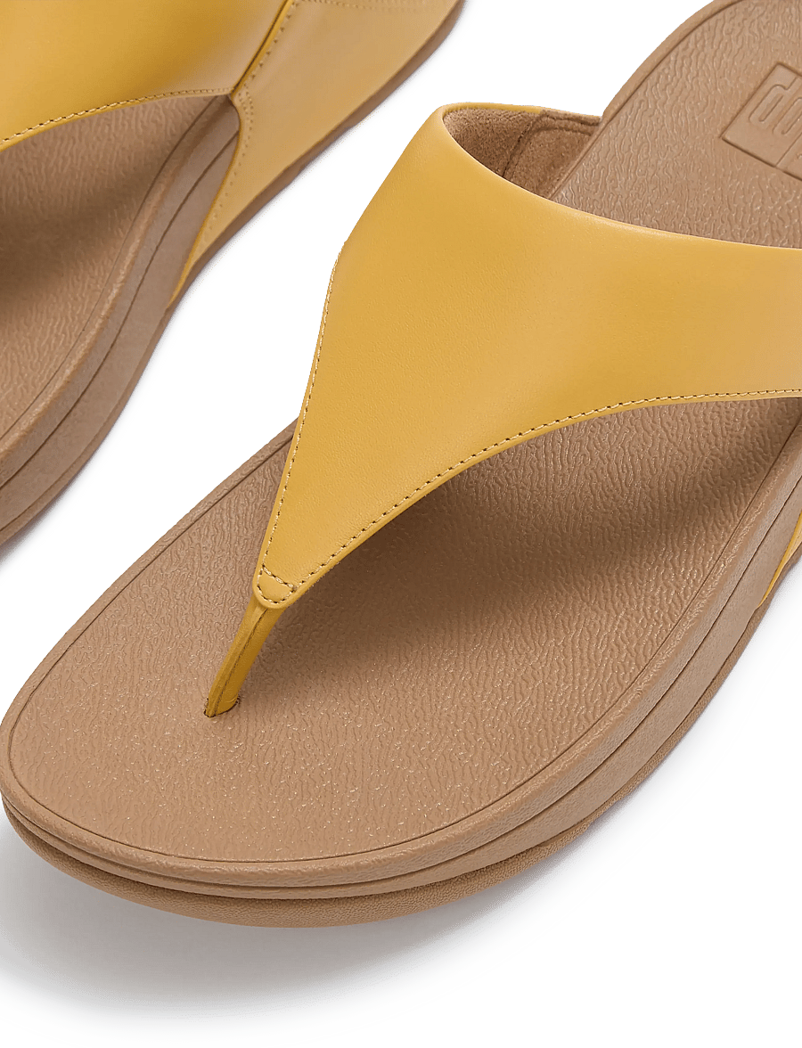FitFlop - LULU LEATHER TOEPOST - plateau-sandalen - turmeric - 4