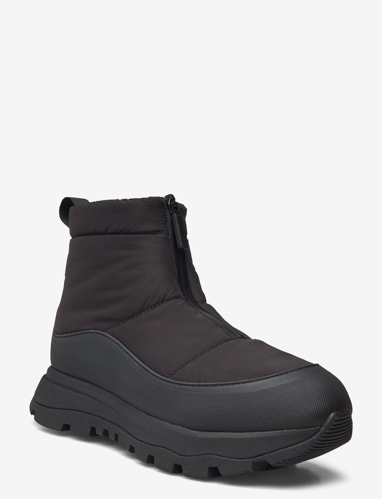 FitFlop - NEO-D-HYKER W/PROOF ZIP-FRONT PADDED OUTDOOR BOOTS - kvinder - all black/deep gold - 0