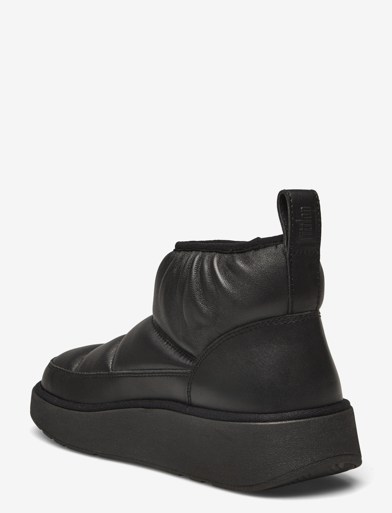 FitFlop - GEN-FF PADDED SOFT-LEATHER BOOTIES - flade ankelstøvler - all black - 2