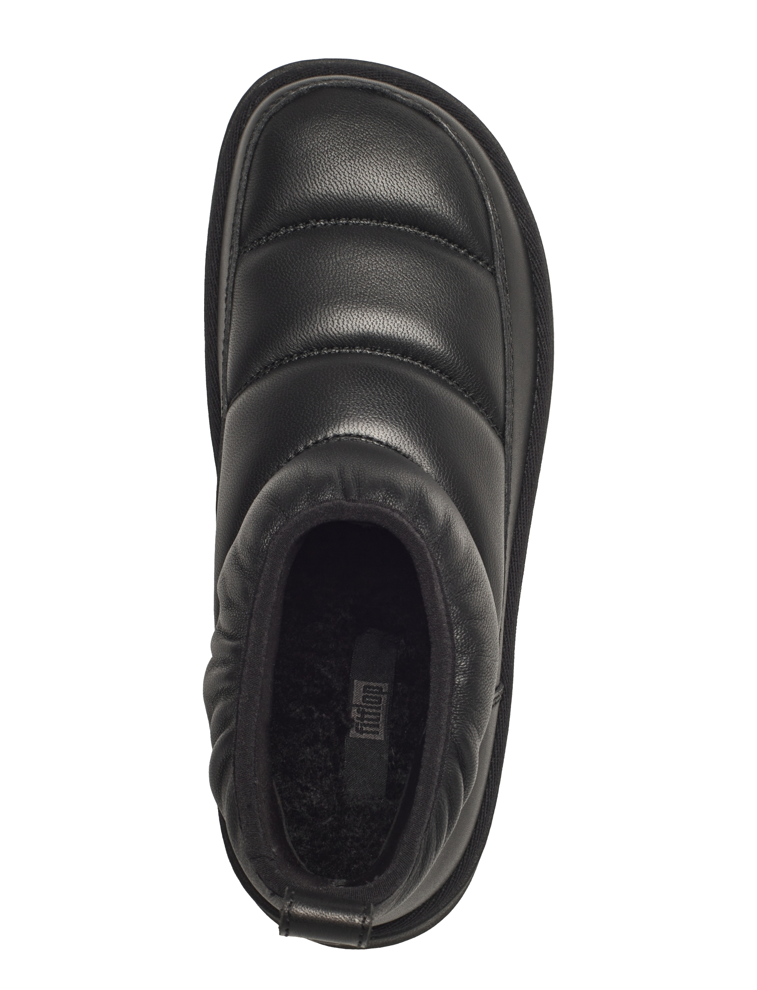 FitFlop - GEN-FF PADDED SOFT-LEATHER BOOTIES - niski obcas - all black - 3