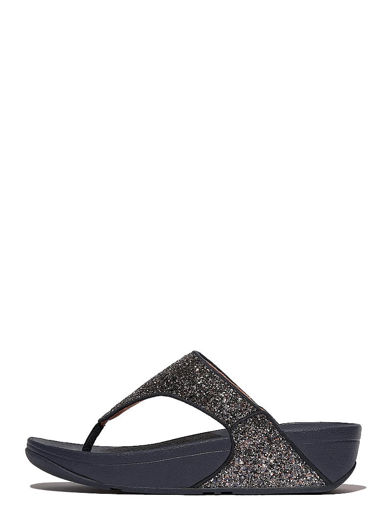 FitFlop - LULU MULTI-TONAL GLITTER TOE-POST SANDALS - platform sandals - midnight navy mix - 1