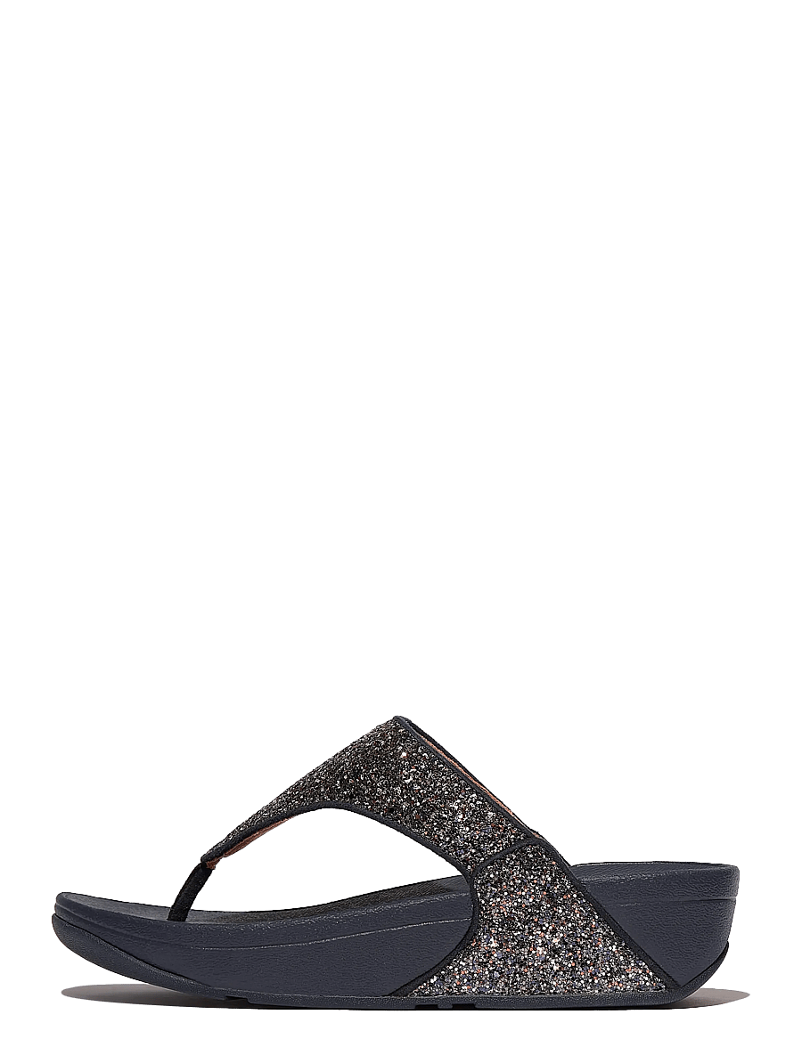 FitFlop - LULU MULTI-TONAL GLITTER TOE-POST SANDALS - platformsandaler - midnight navy mix - 1