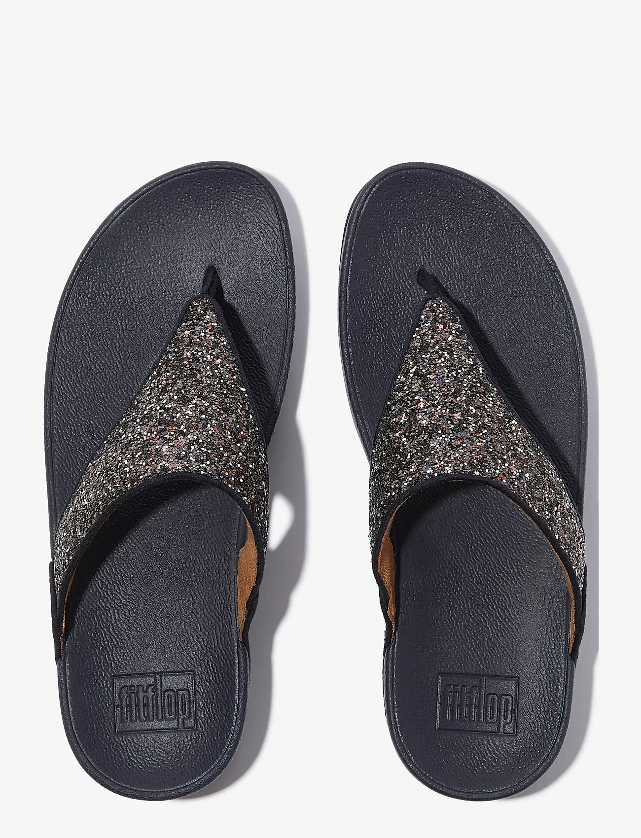 FitFlop - LULU MULTI-TONAL GLITTER TOE-POST SANDALS - platform sandals - midnight navy mix - 2