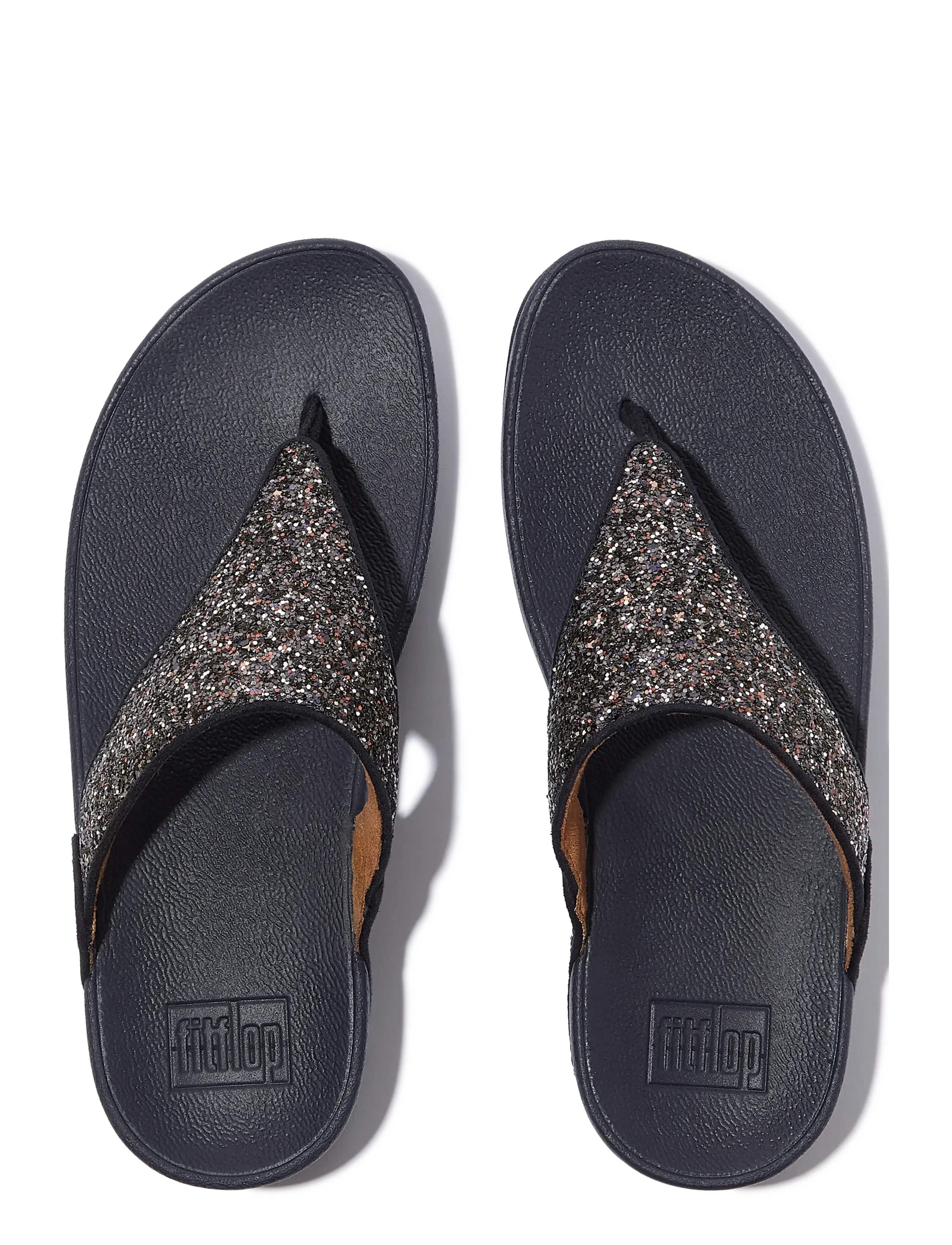 FitFlop - LULU MULTI-TONAL GLITTER TOE-POST SANDALS - platformsandaler - midnight navy mix - 2