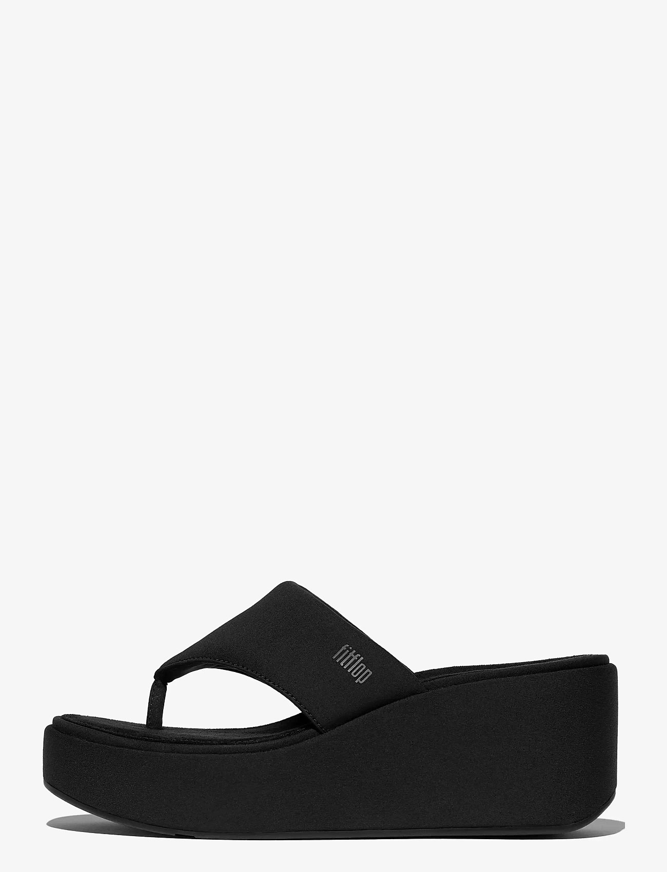 FitFlop - PLATFFORMS WEDGE TOE-POST SANDALS - plateau-sandalen - all black - 1