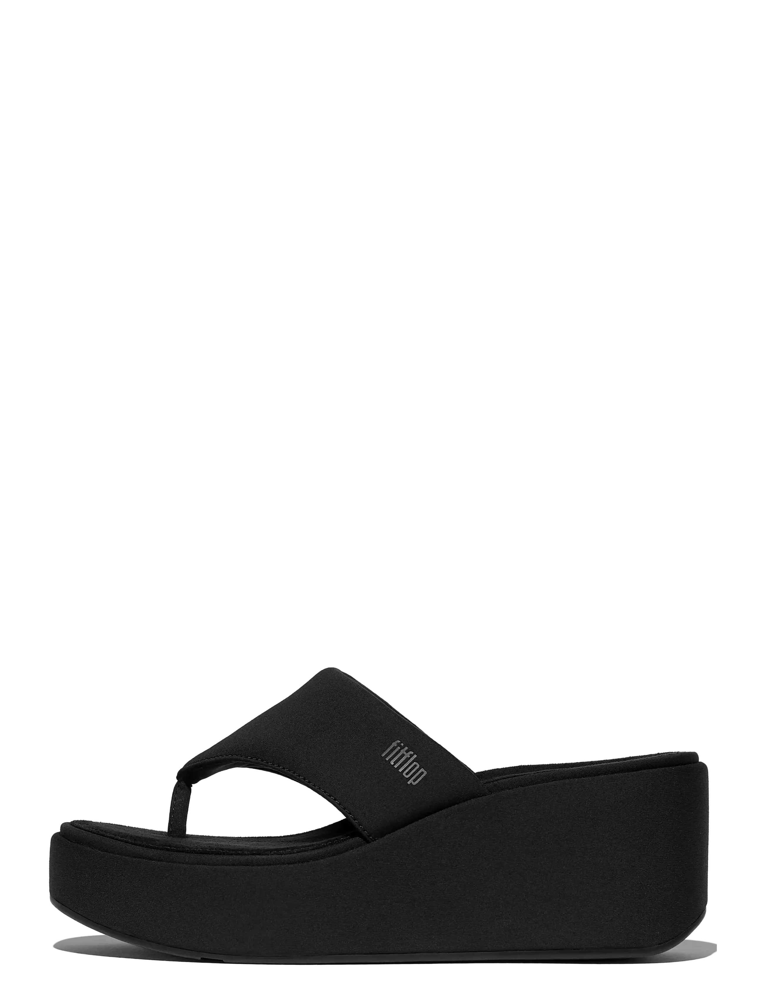 FitFlop PLATFFORMS WEDGE TOE-POST SANDALS - Sandaler - ALL BLACK / black